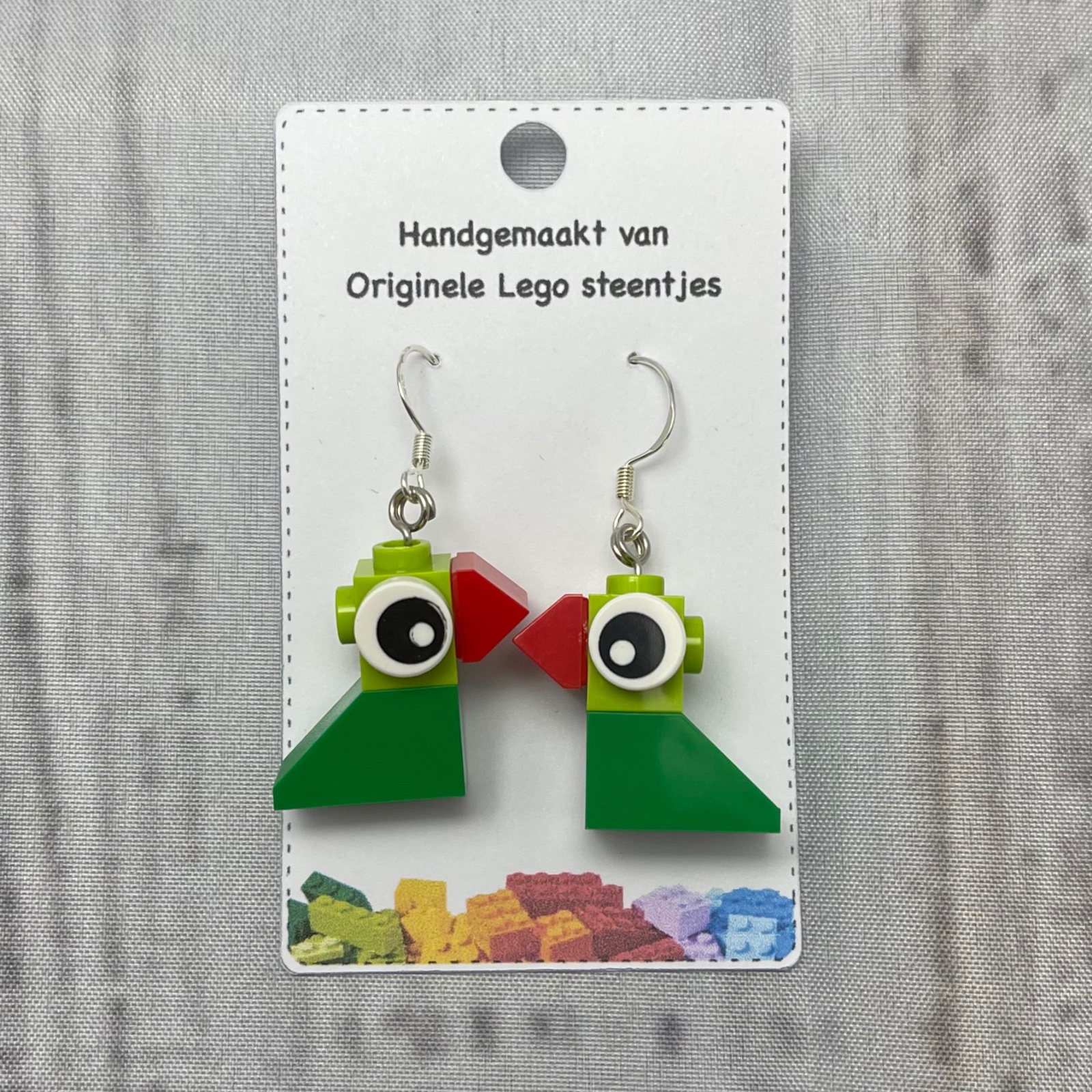 LEGO oorbellen Vogeltjes - groen