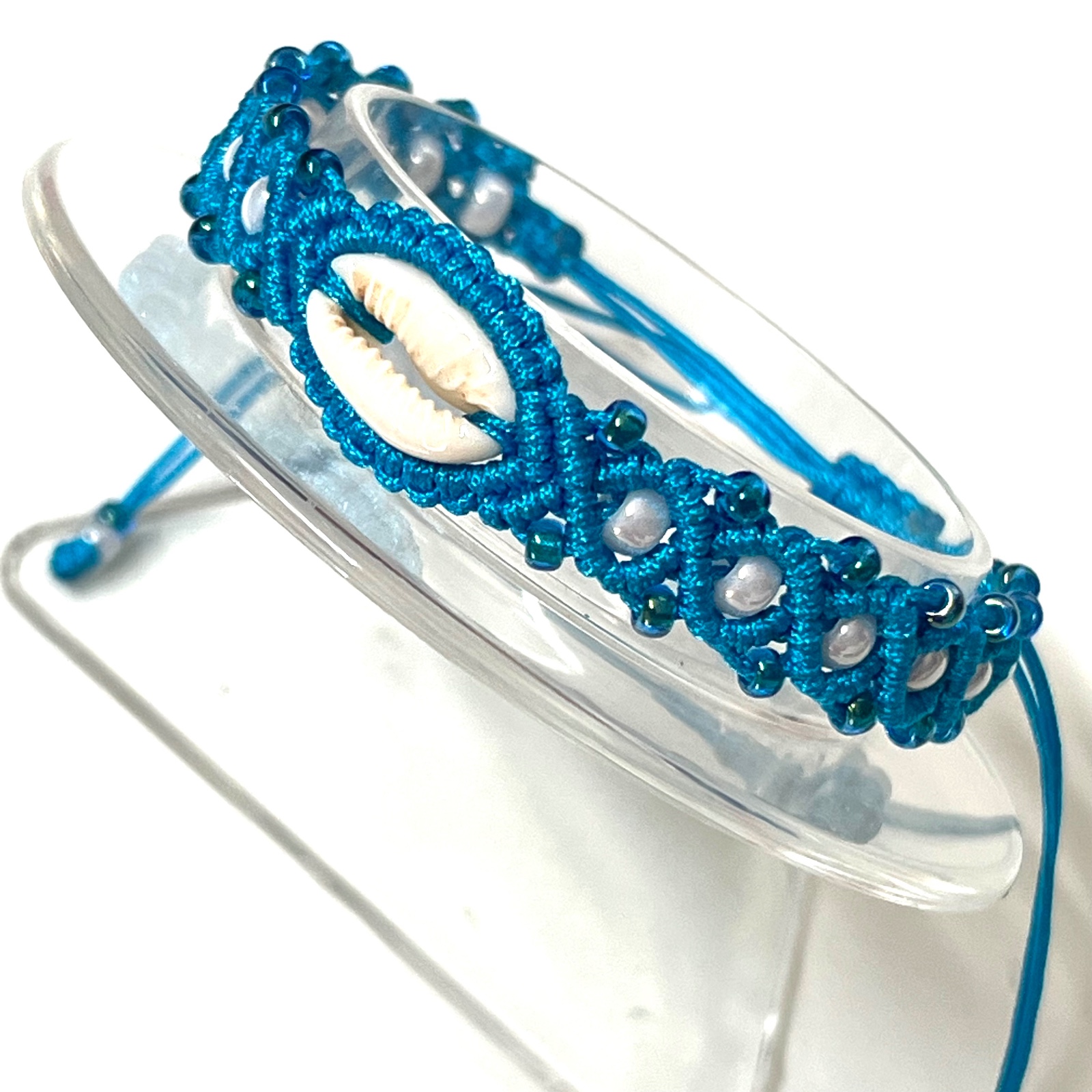 Macrame schelp-armbanden diverse - 140763 Macrame schelp-armband diverse