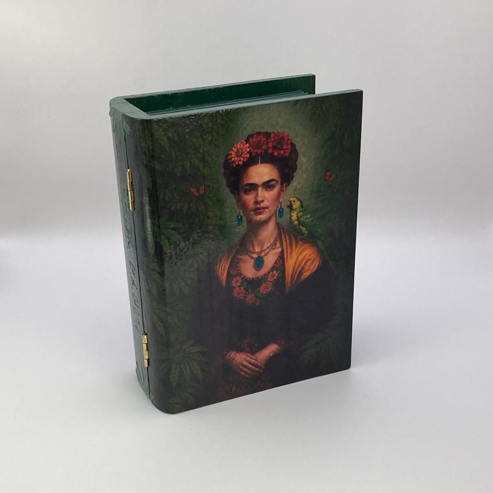 Handgedecoreerd houten kistje in boekvorm ‘Frida Kahlo’