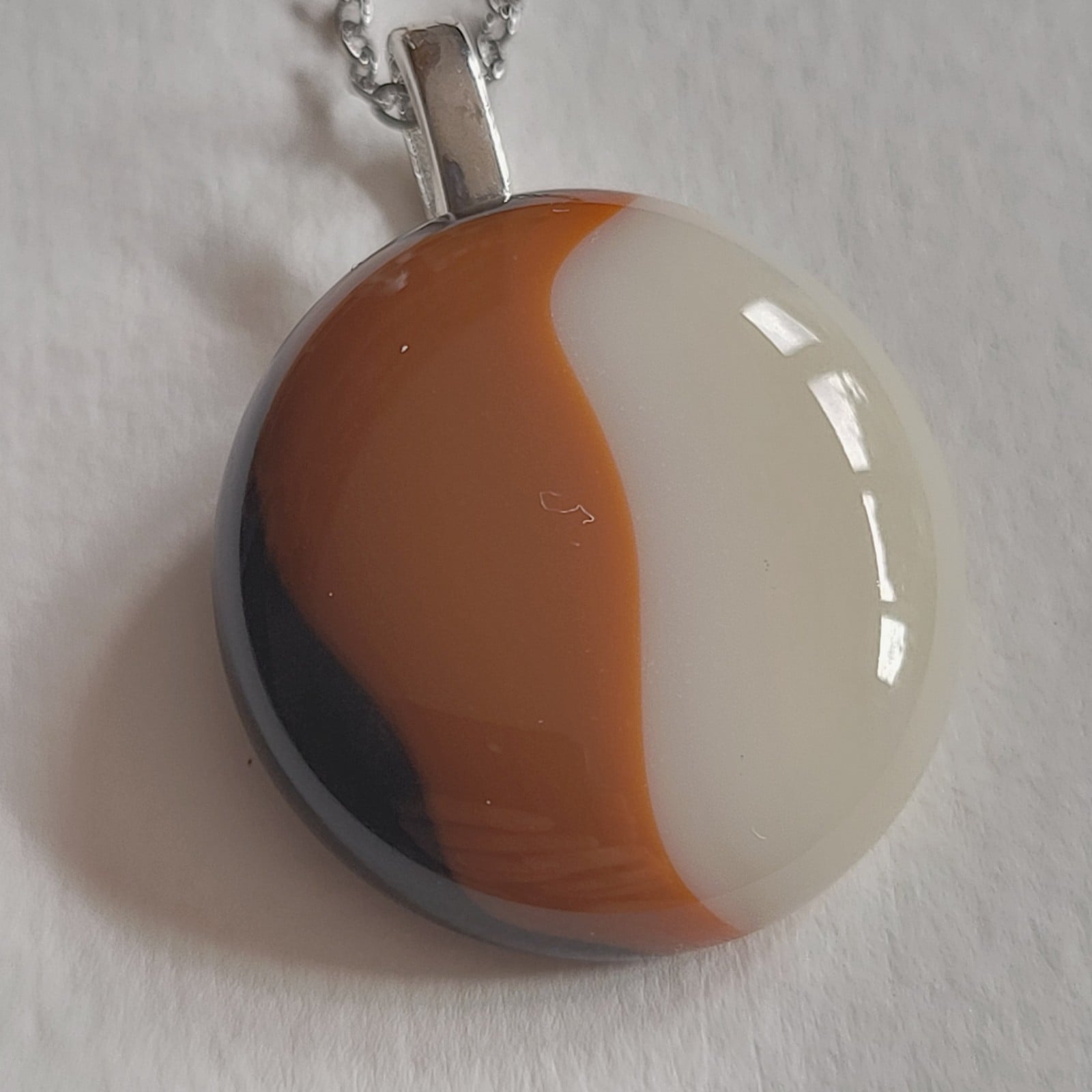 Klei Gloed - RVS ketting met uniek glas hanger - 146767 Klei Gloed - RVS ketting met uniek glas hanger