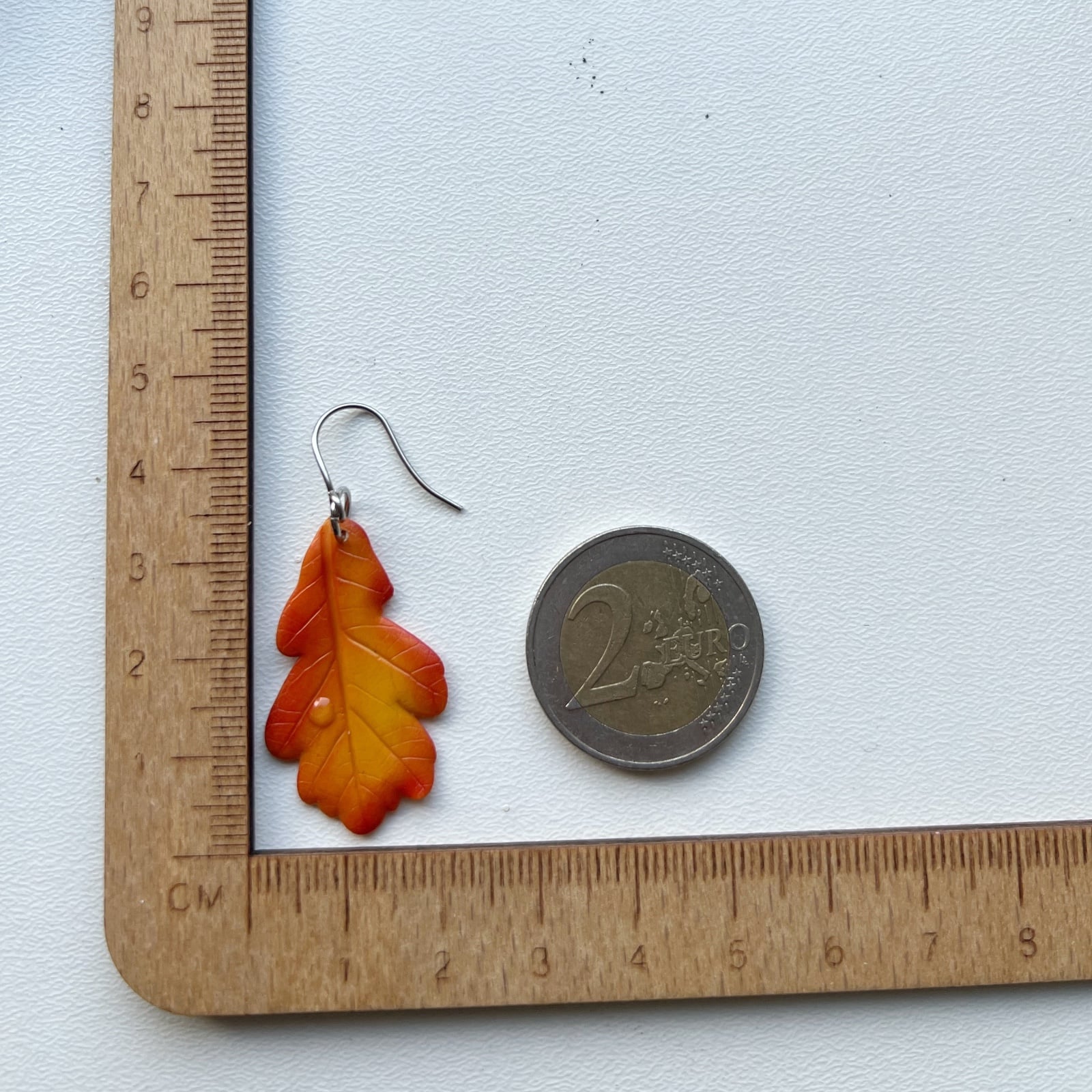 Eikenblad herfst oorbellen