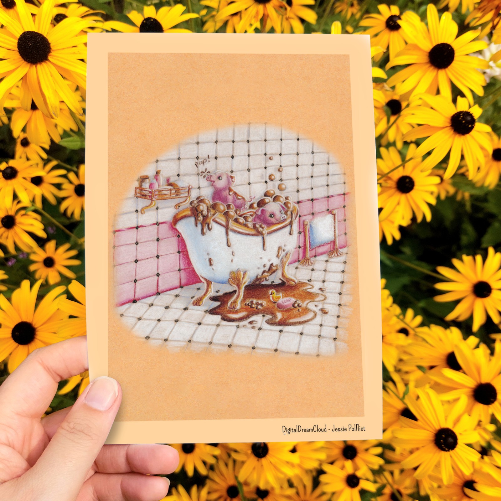 Mudbath varkentjes in een modderbad, art print, 14,8x21 cm(5.8x8.2 in… - 152196 Mudbath varkentjes in een modderbad, art print, 14,8x21 cm(5.8x8.2 inch)