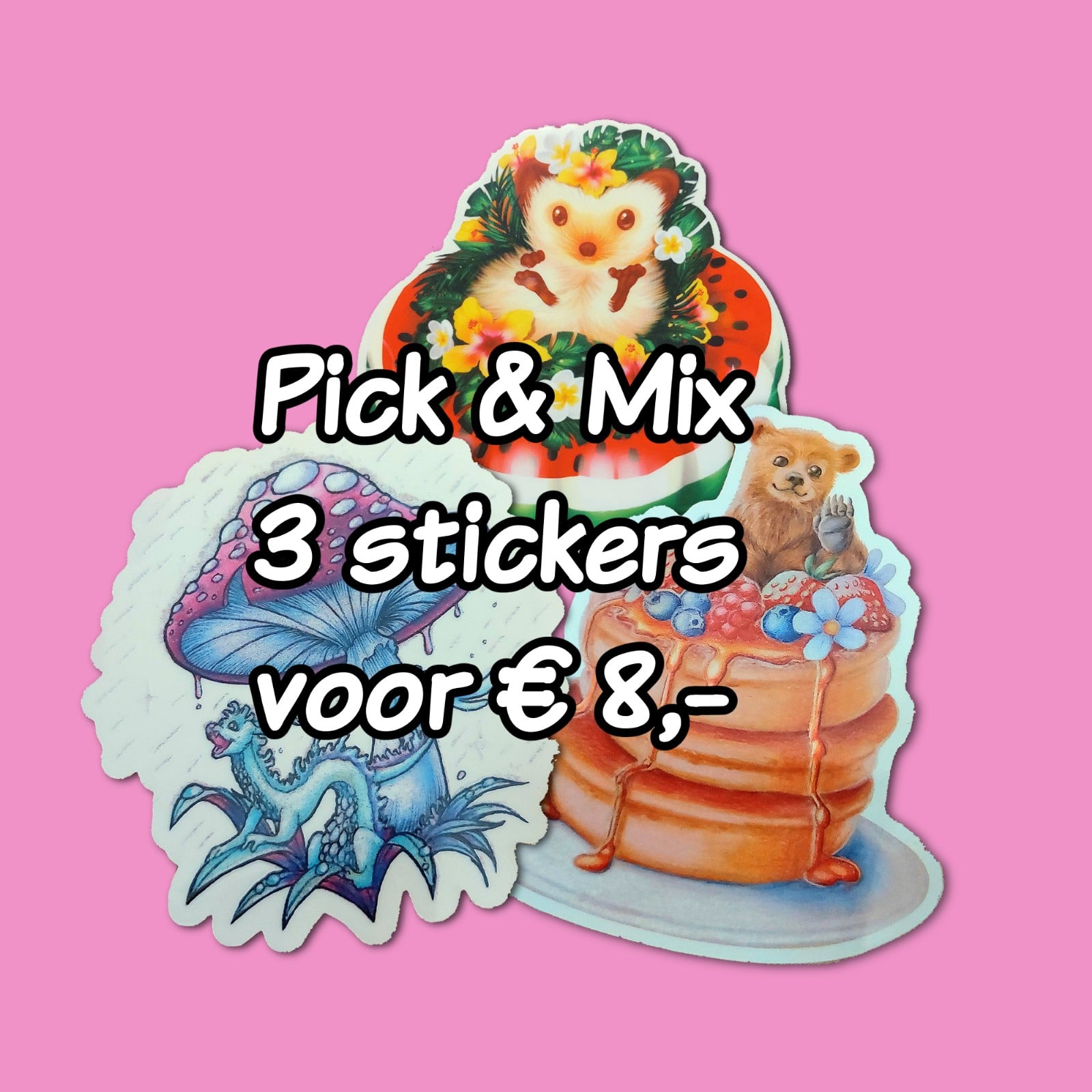 3x stickers voor 8,- - 152323 3x stickers voor 8,-