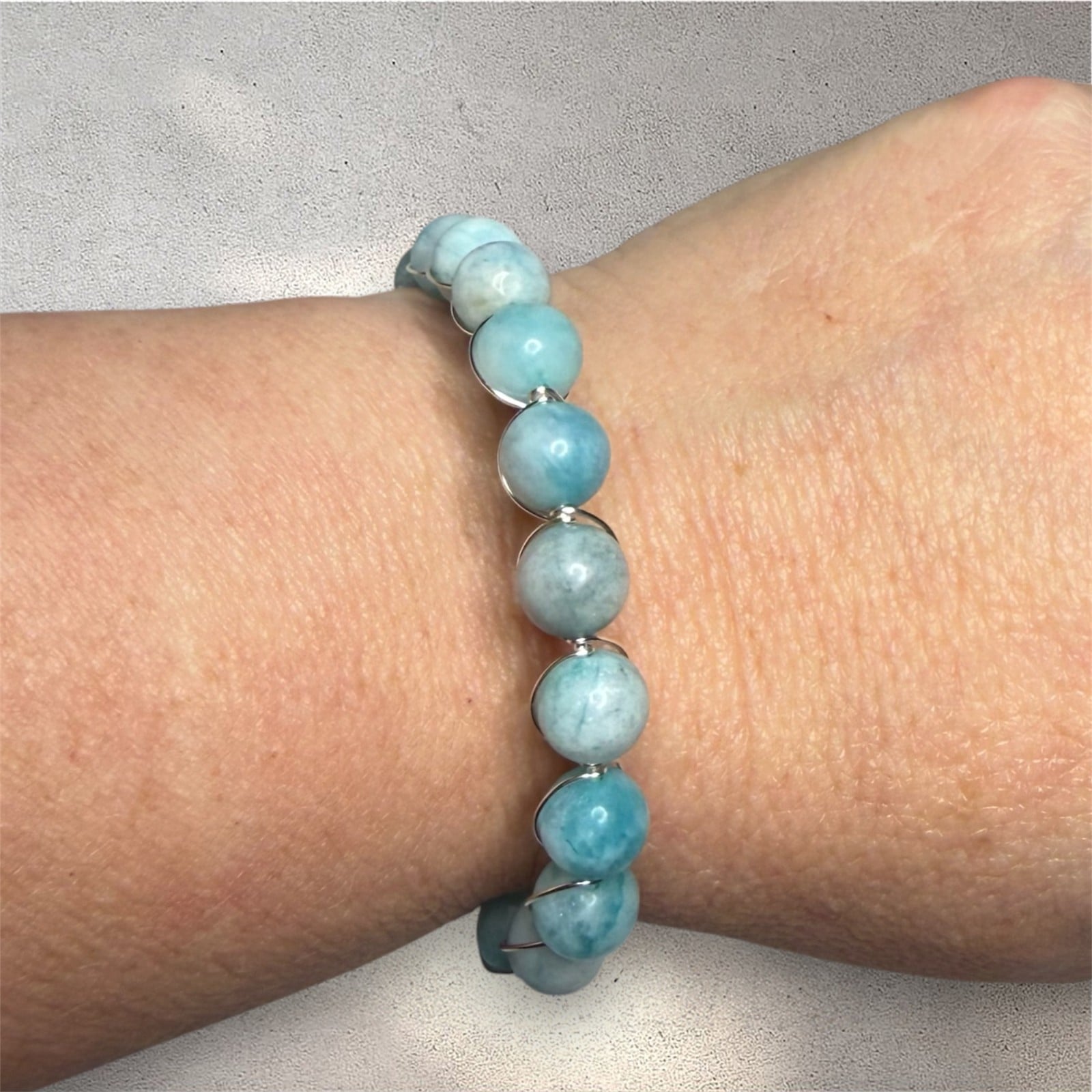 Amazoniet gewikkelde armband - 155281 Amazoniet gewikkelde armband