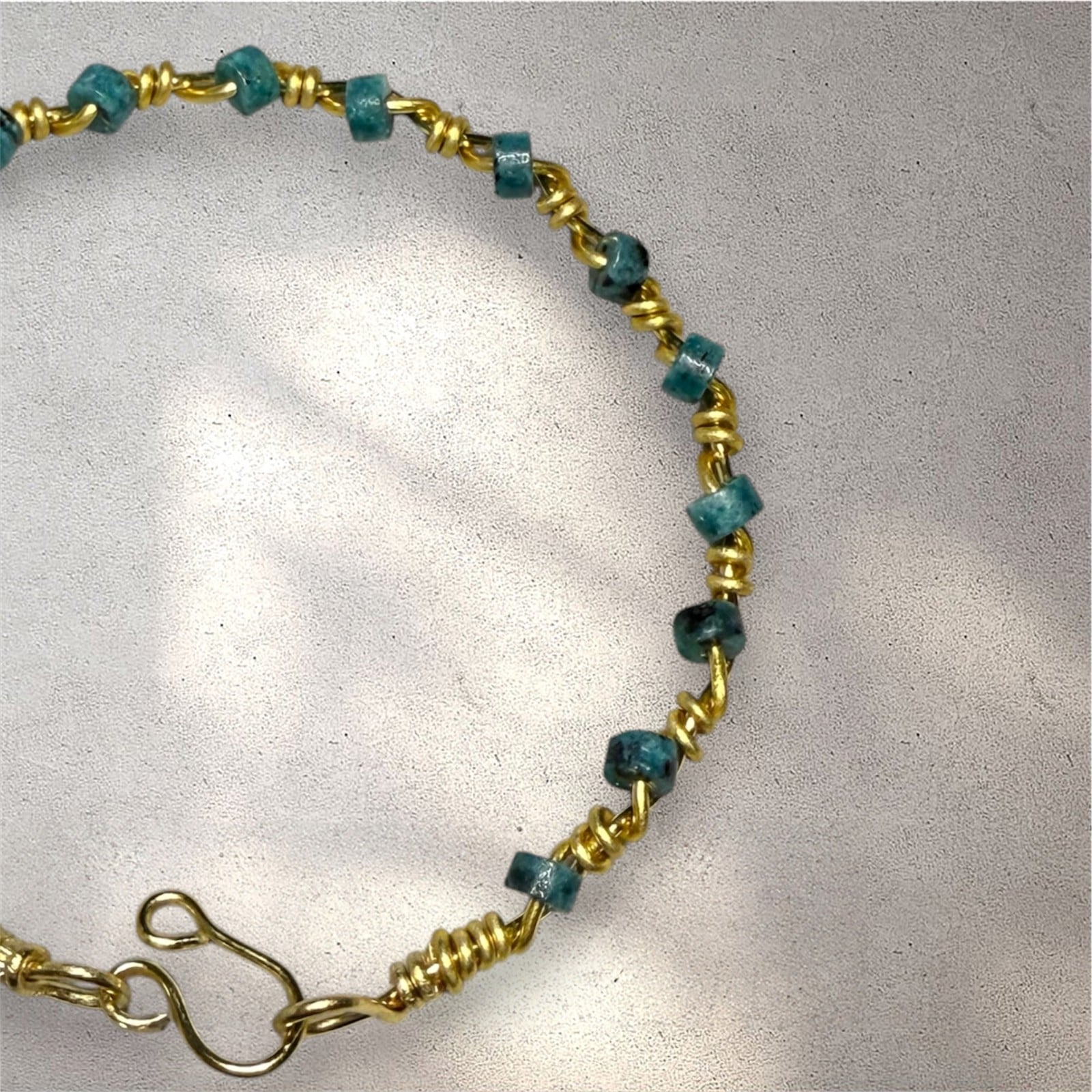 Groene marmeren omwikkeld armband - 155151 Groene marmeren omwikkeld armband