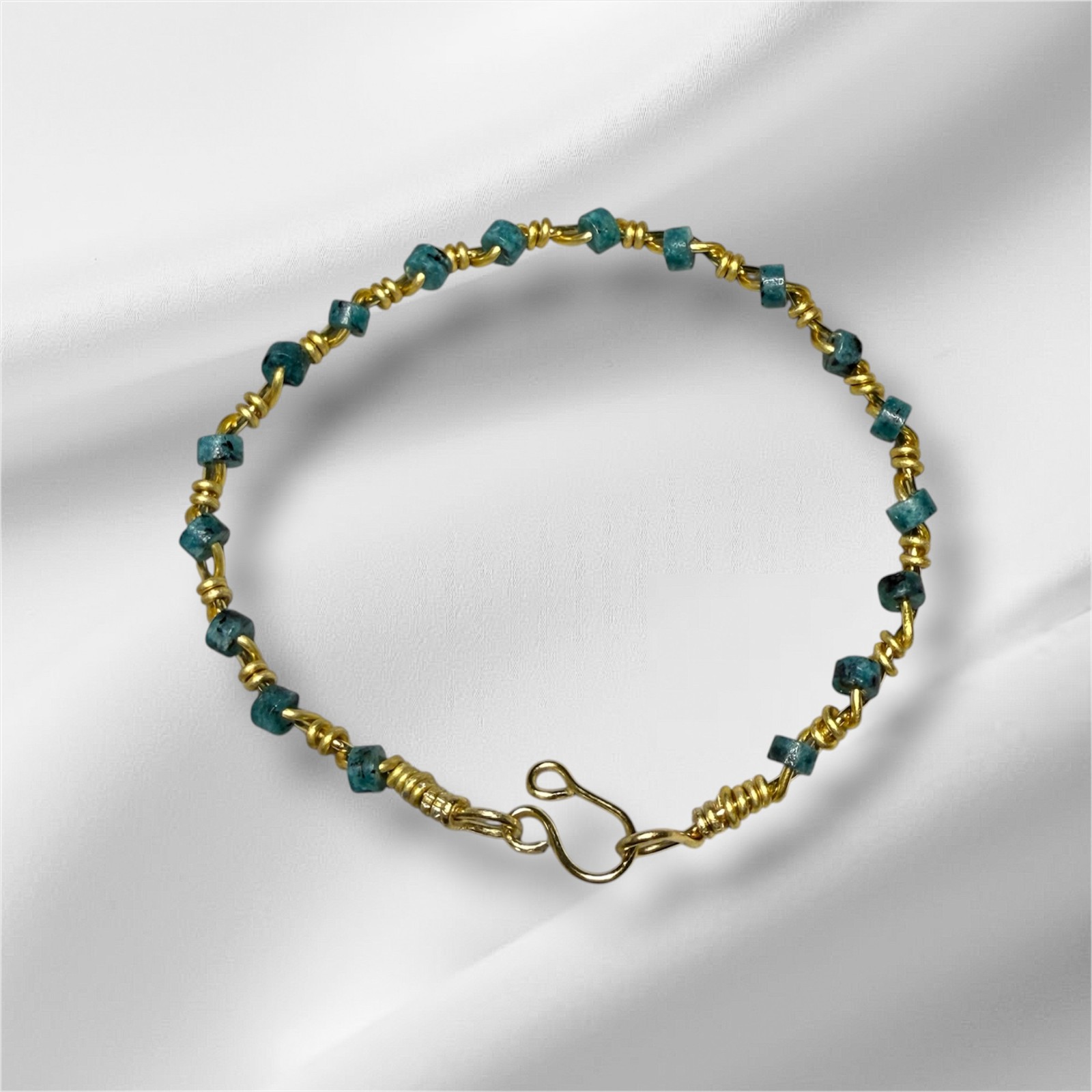 Groene marmeren omwikkeld armband - 155152 Groene marmeren omwikkeld armband