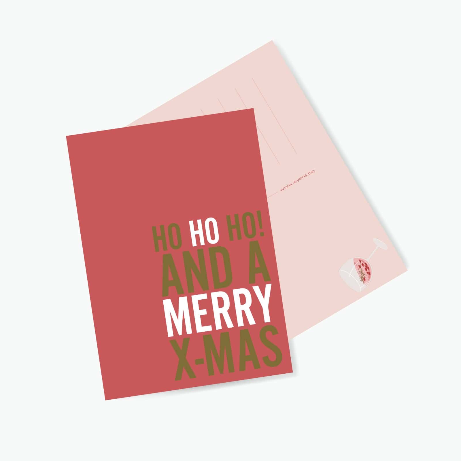 Postkaart HoHoHo and a Merry X-Mas - 156289 Postkaart HoHoHo and a Merry X-Mas