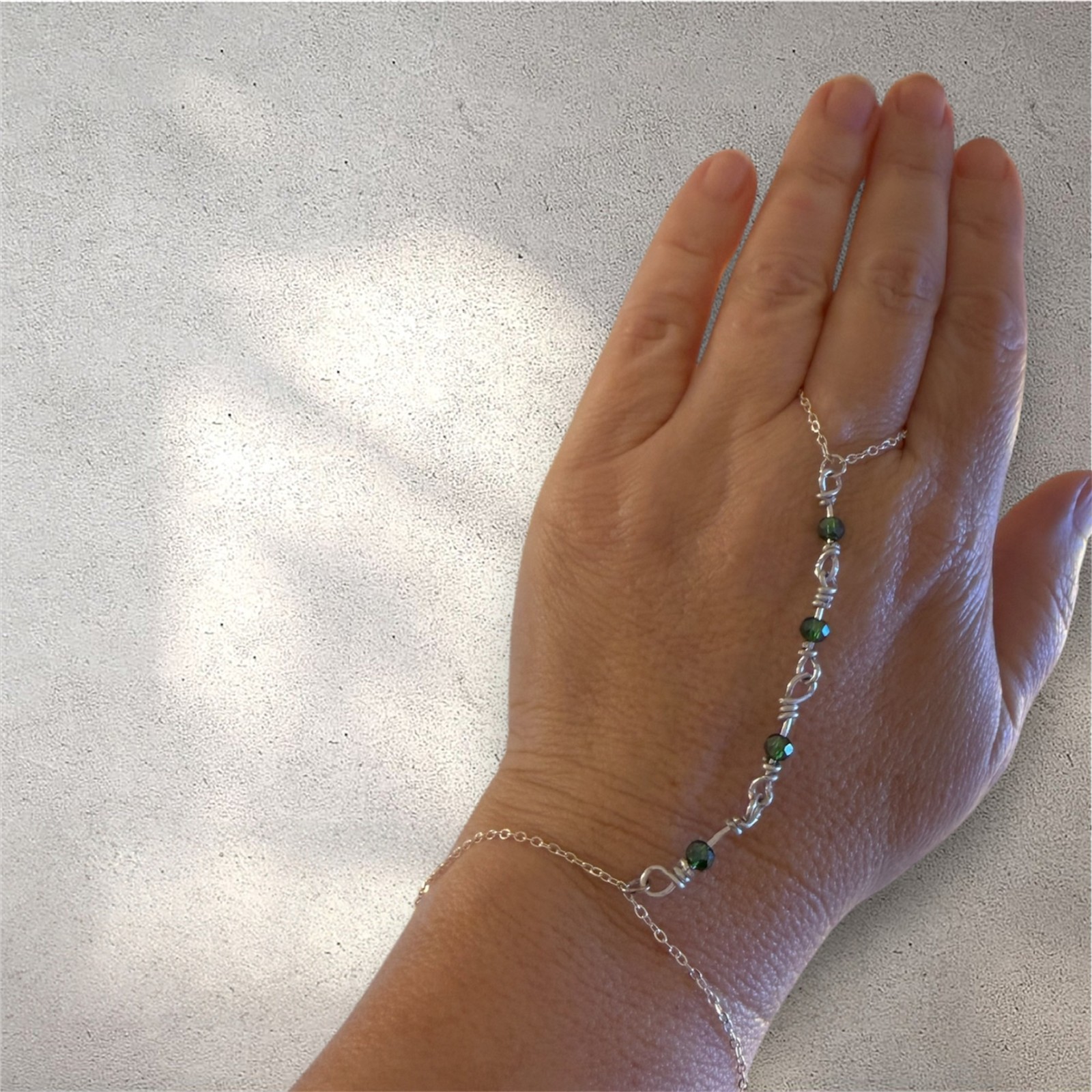 Smaragdgroene handketting - 153961 Smaragdgroene handketting