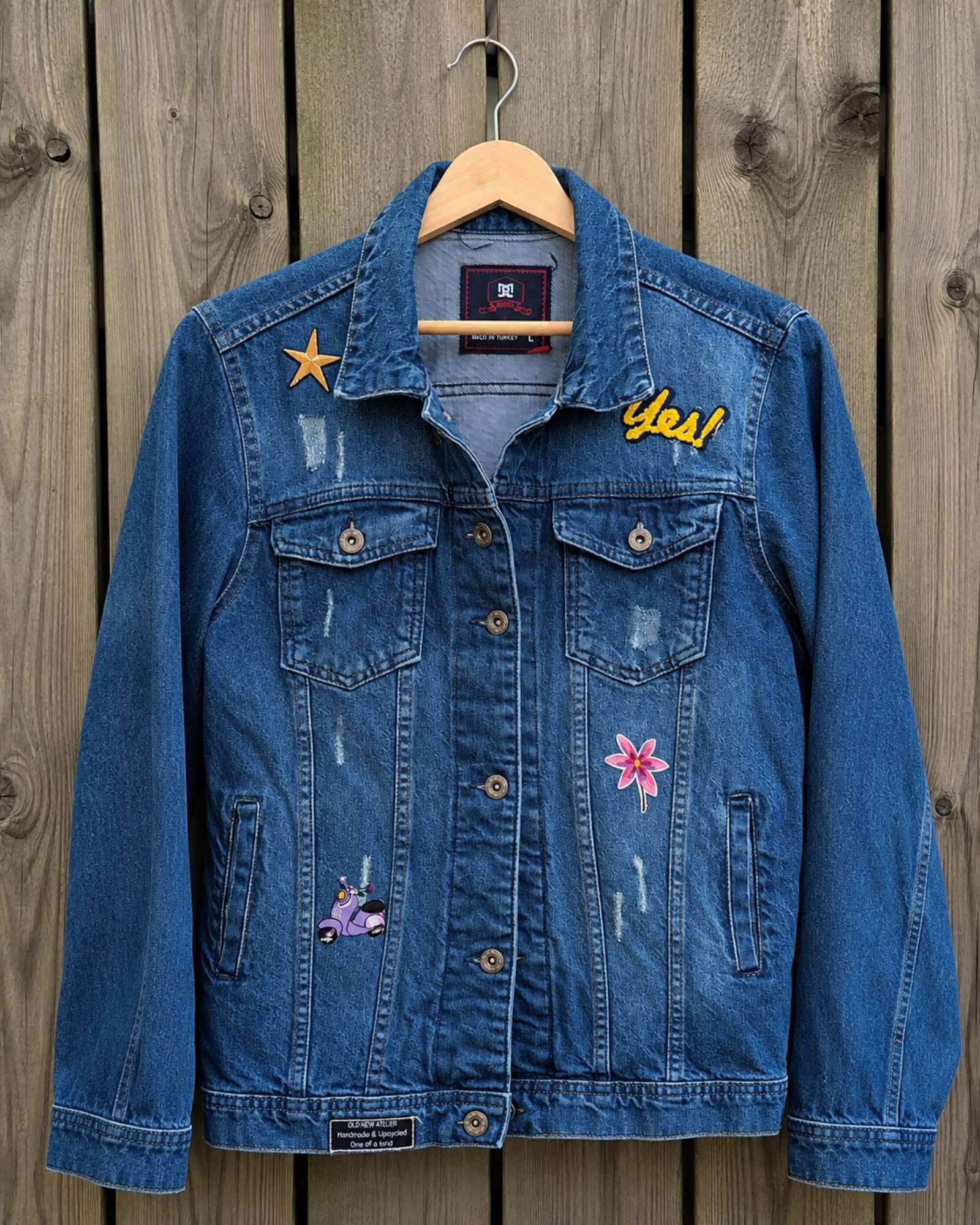 Flower Child– Upcycled Denim Jasje - 154542 Flower Child– Upcycled Denim Jasje