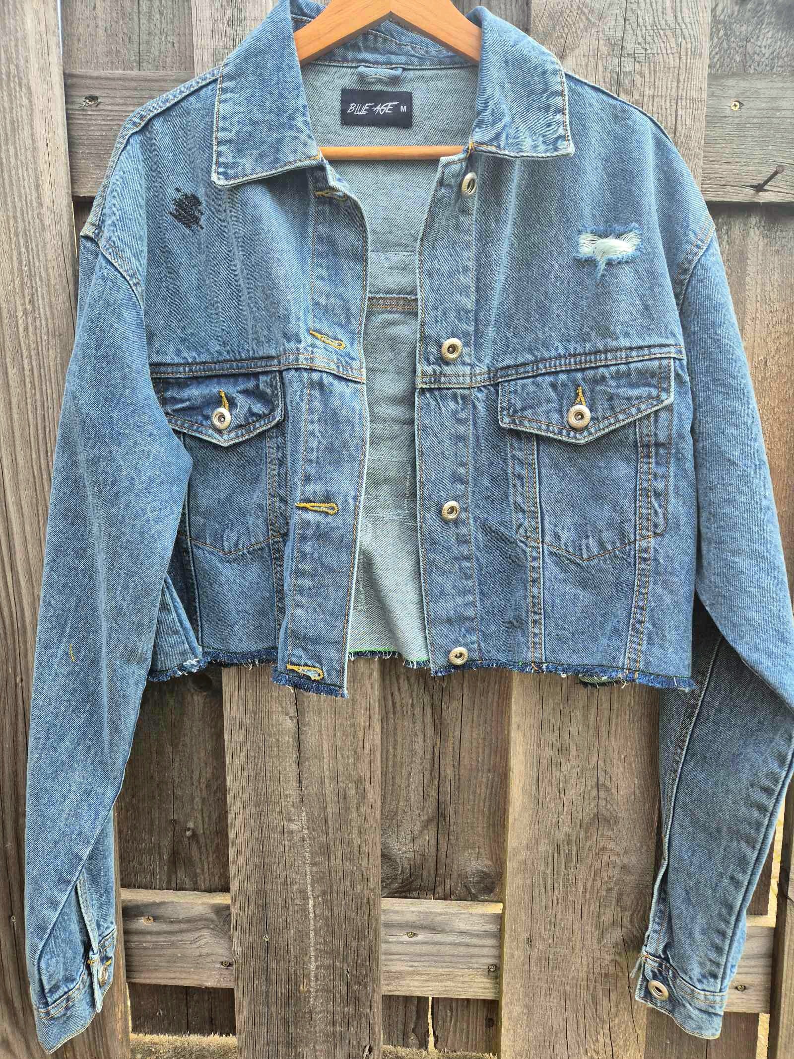 Freedom & Love – One of a Kind Upcycled Denim Festival Jacket - 154593 Freedom & Love – One of a Kind Upcycled Denim Festival Jacket