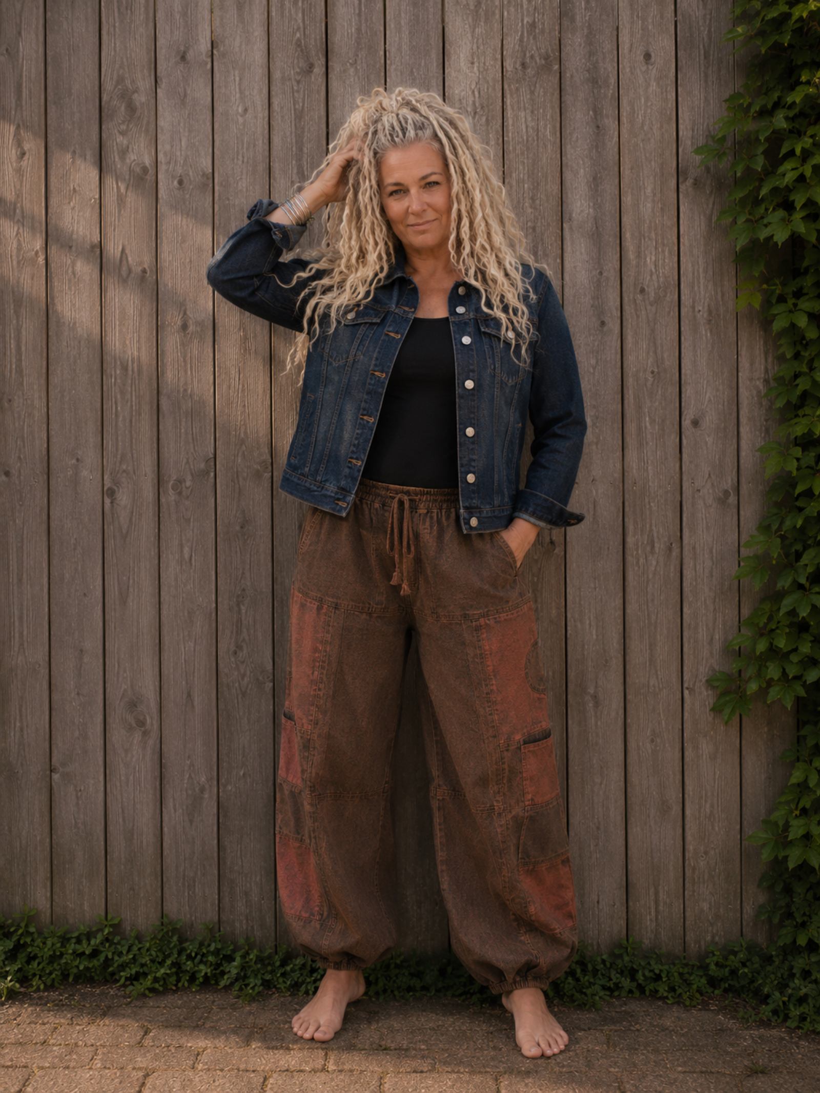 Let Kindness Bloom – One of a Kind Upcycled Denim Jacket - 154605 Let Kindness Bloom – One of a Kind Upcycled Denim Jacket