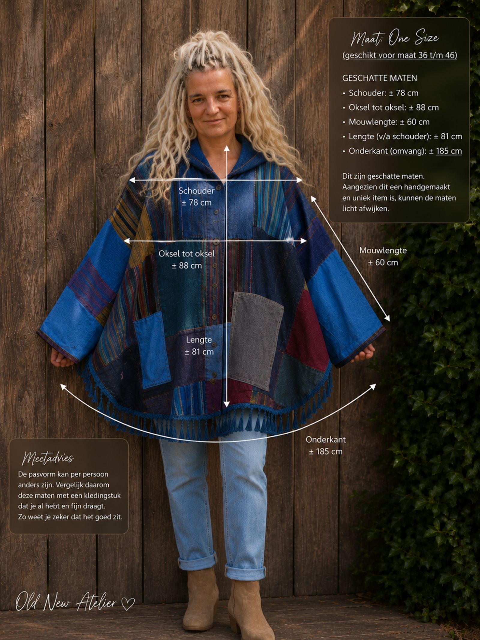 Nomad Spirit– Boho Patchwork Poncho - 154480 Nomad Spirit– Boho Patchwork Poncho