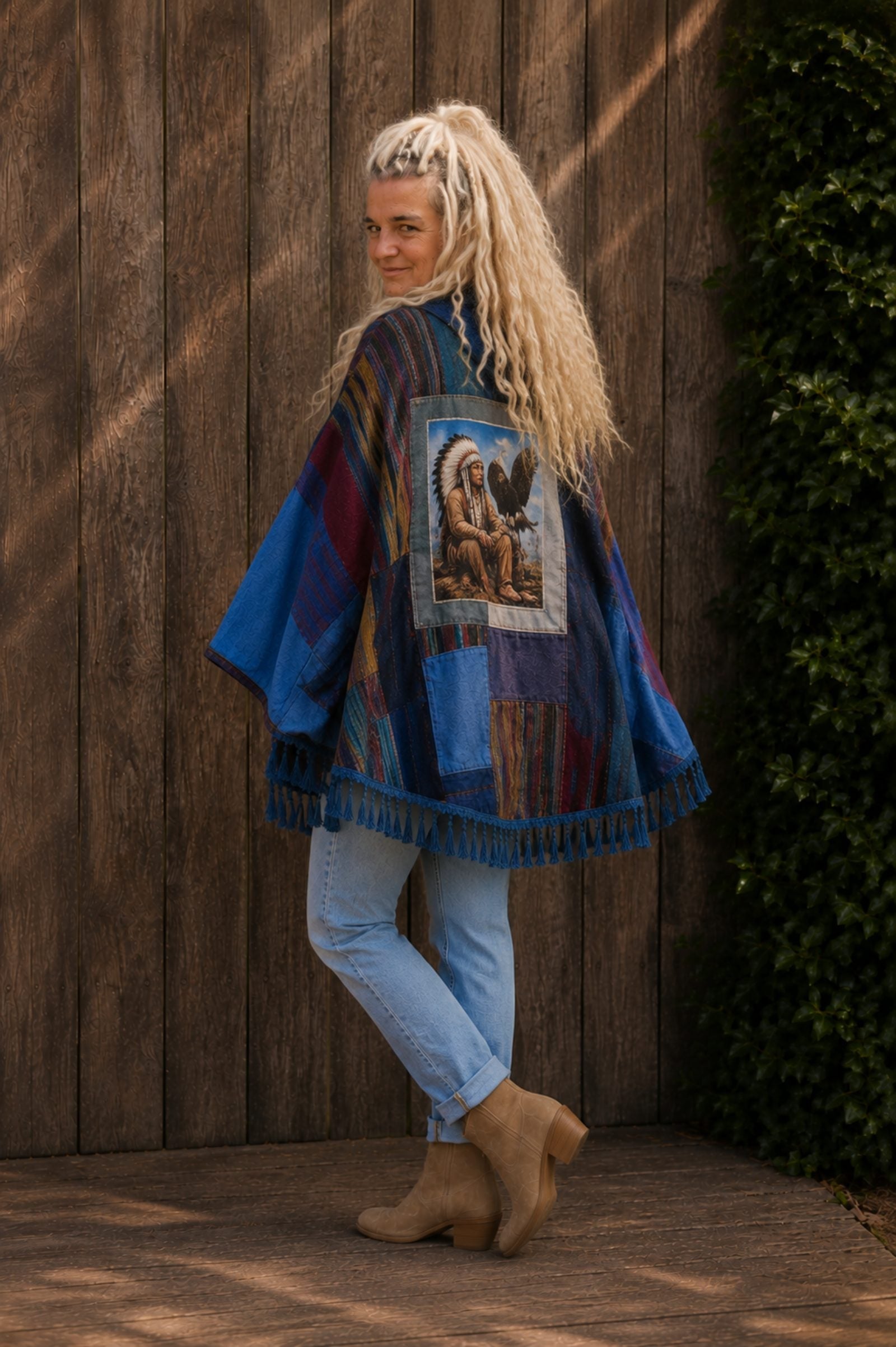 Nomad Spirit– Boho Patchwork Poncho - 154476 Nomad Spirit– Boho Patchwork Poncho