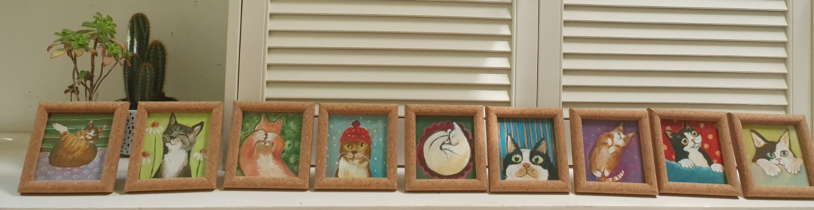 Katje Kiekeboe – Klein Origineel Schilderij | Zwart-Witte Kat | 10x… - 106418 Katje Kiekeboe – Klein Origineel Schilderij | Zwart-Witte Kat | 10x10 cm Canvasboard | Inclusief Lijst | Schattige Kattenkunst voor de Kattenvriend