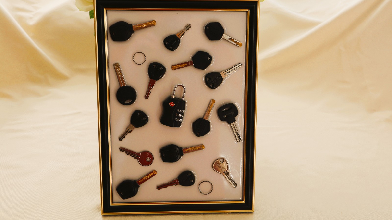 3D painting with lock and keys