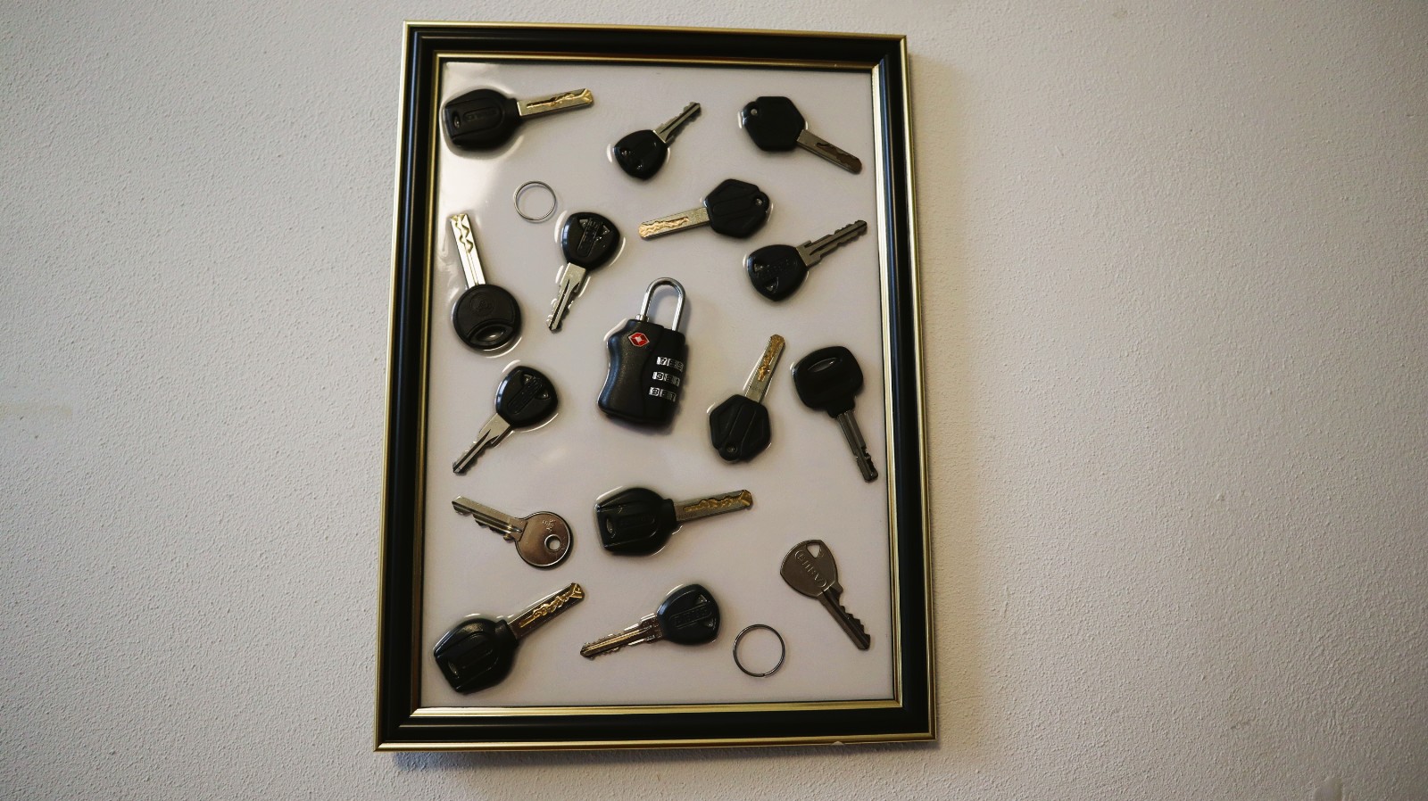 3D painting with lock and keys