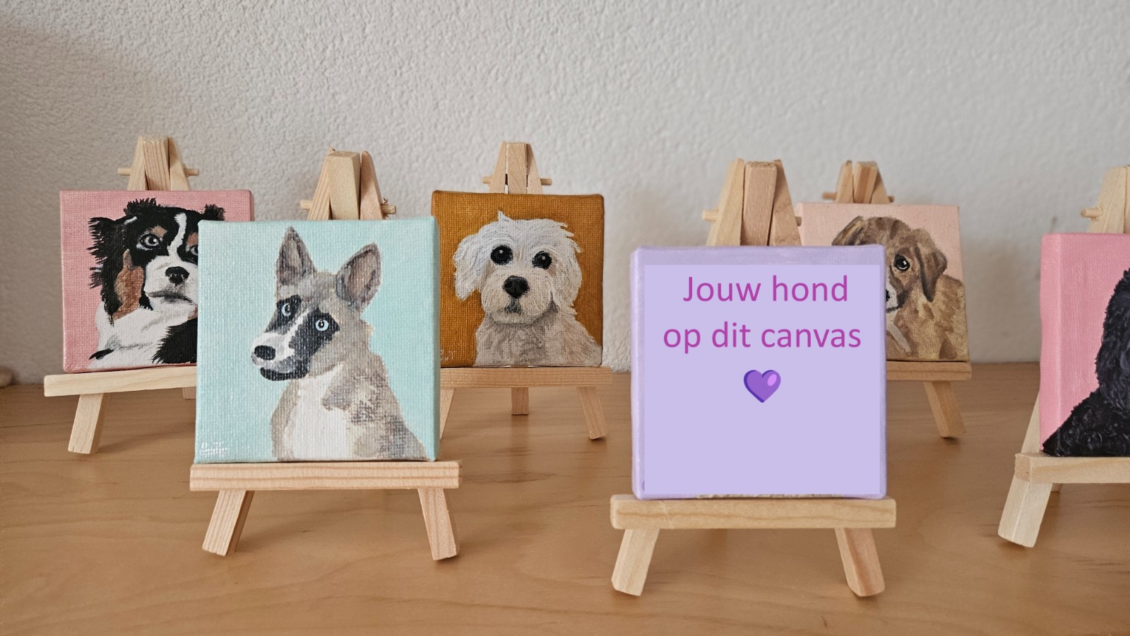 Gepersonaliseerd puppyportret