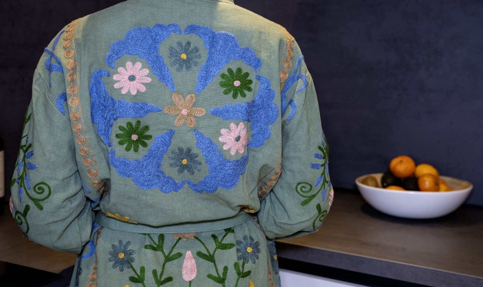 Kimono - Unisex - One size fits all - Indian Bloom Collection - Nature Green - 58572.jpeg Kimono - Unisex - One size fits all - Indian Bloom Collection - Groen