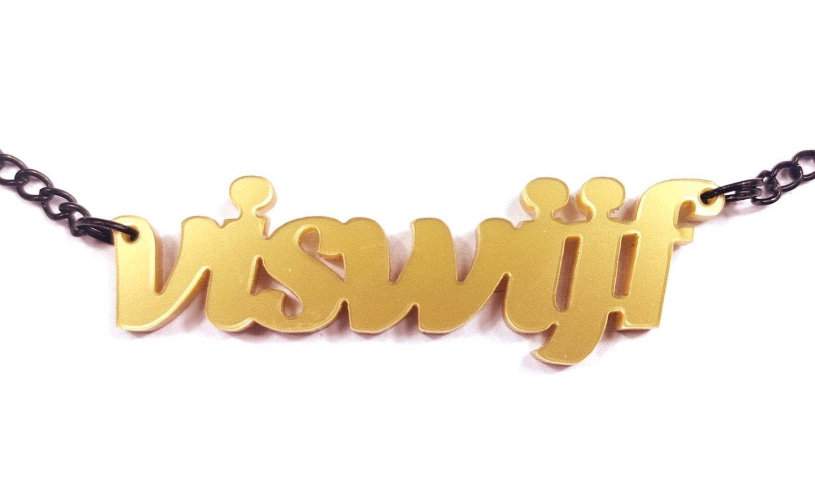 Viswijf! naamketting (goud)