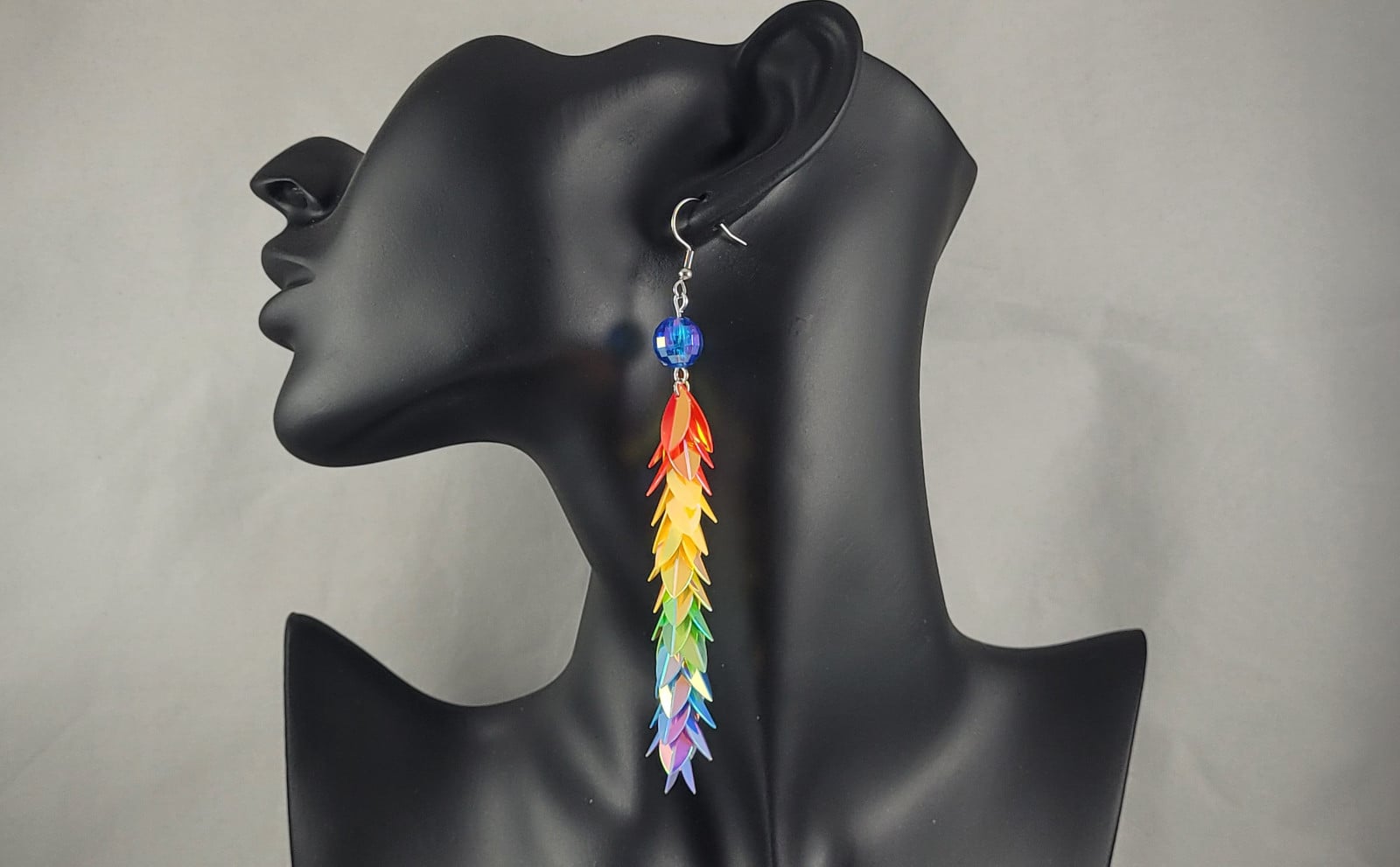 Disco holografische regenboog oorbellen - 124231 Disco holografische regenboog oorbellen