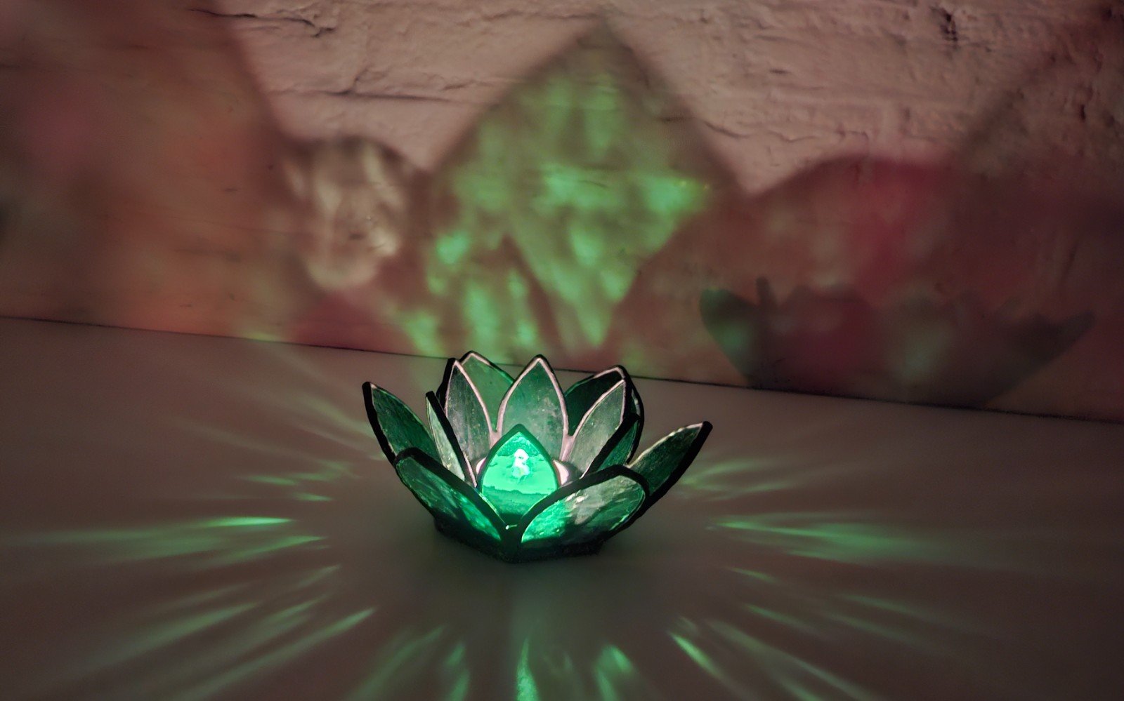 Glas in lood Lotus "Jade" - 98933 Glas in lood Lotus "Jade"