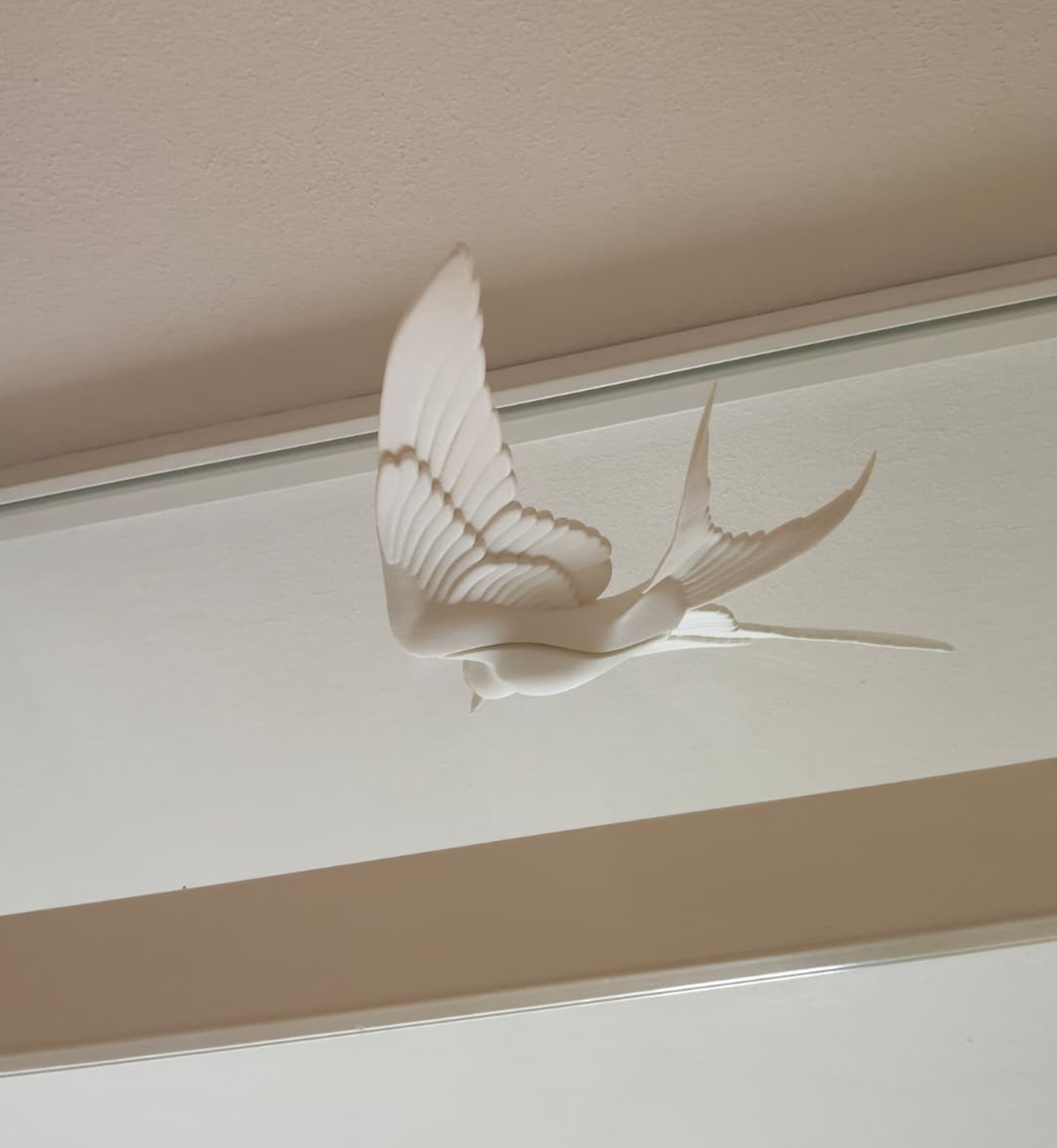 Magnetic swallow window art - White - 151859 Magnetic swallow window art - White