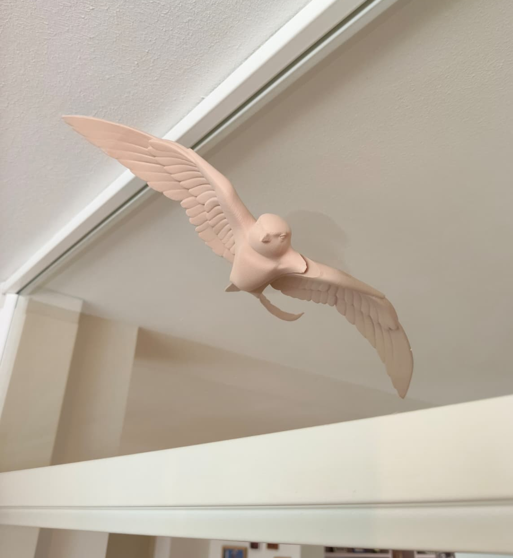 Magnetic swallow window art - Beige - 151853 Magnetic swallow window art - Beige