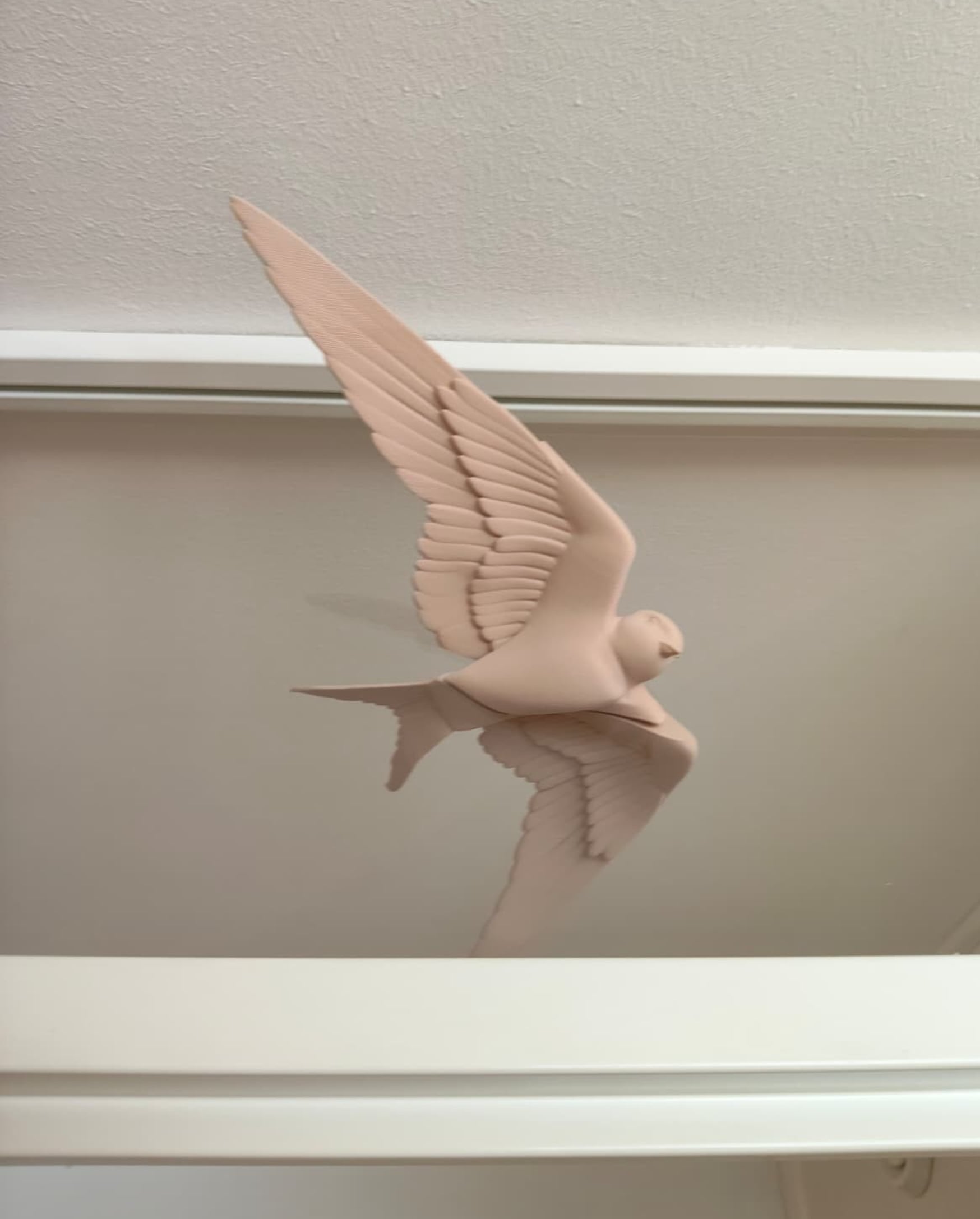 Magnetic swallow window art - Beige - 151852 Magnetic swallow window art - Beige
