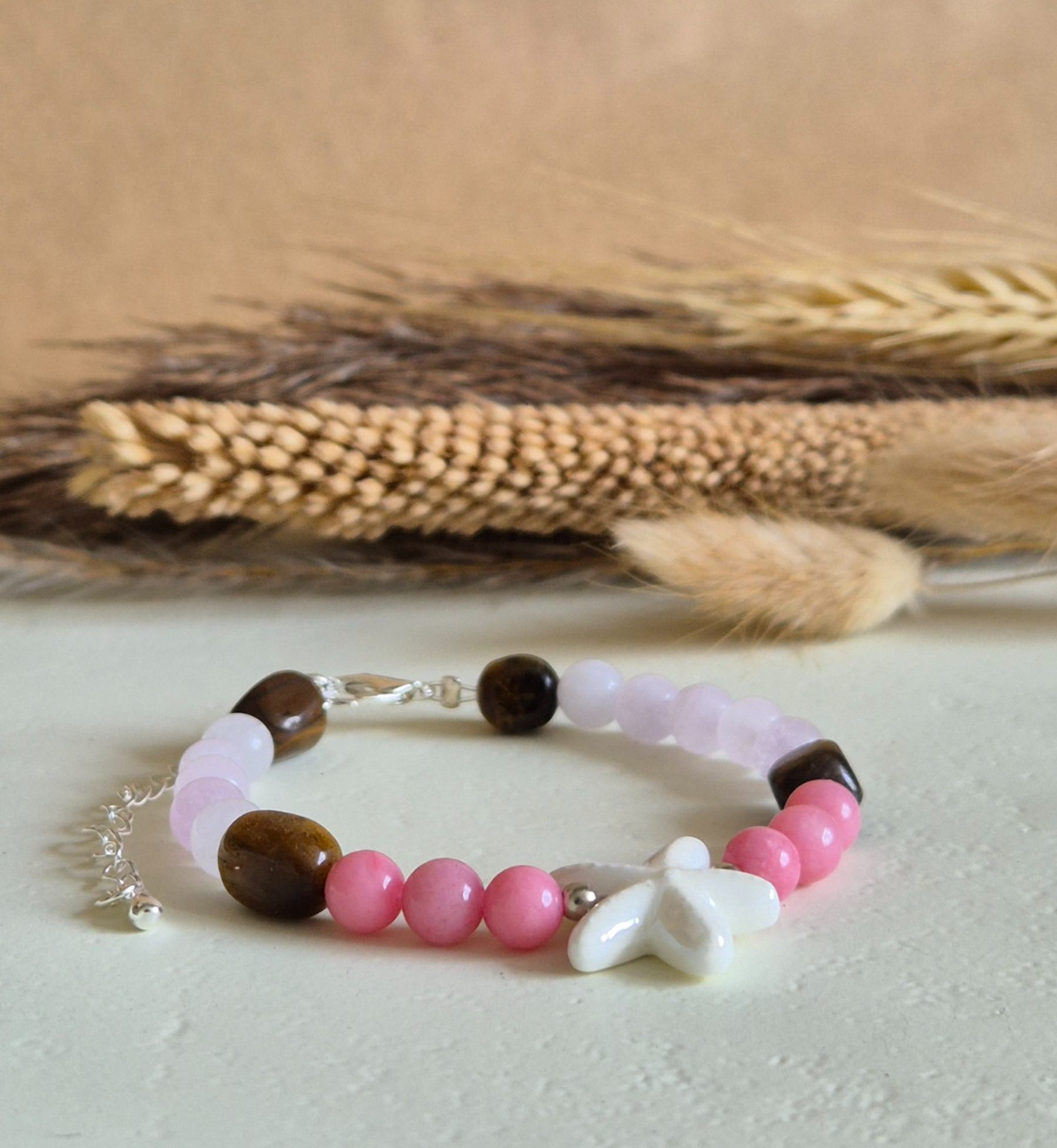 Zomerse zeester armband zilver - 134604 Zomerse zeester armband zilver