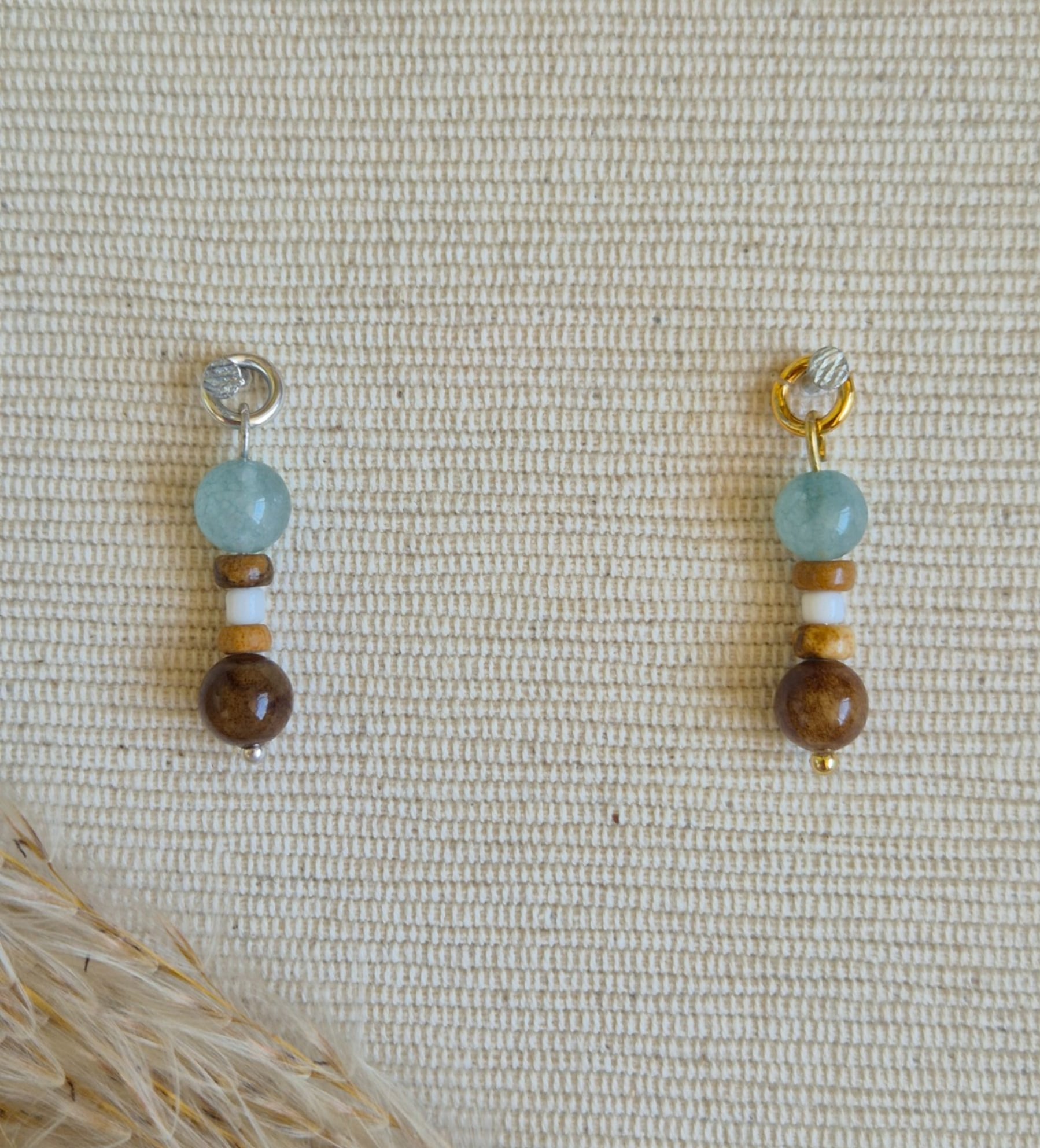 Bedel met aquamarijn, jaspis en chalcedoon