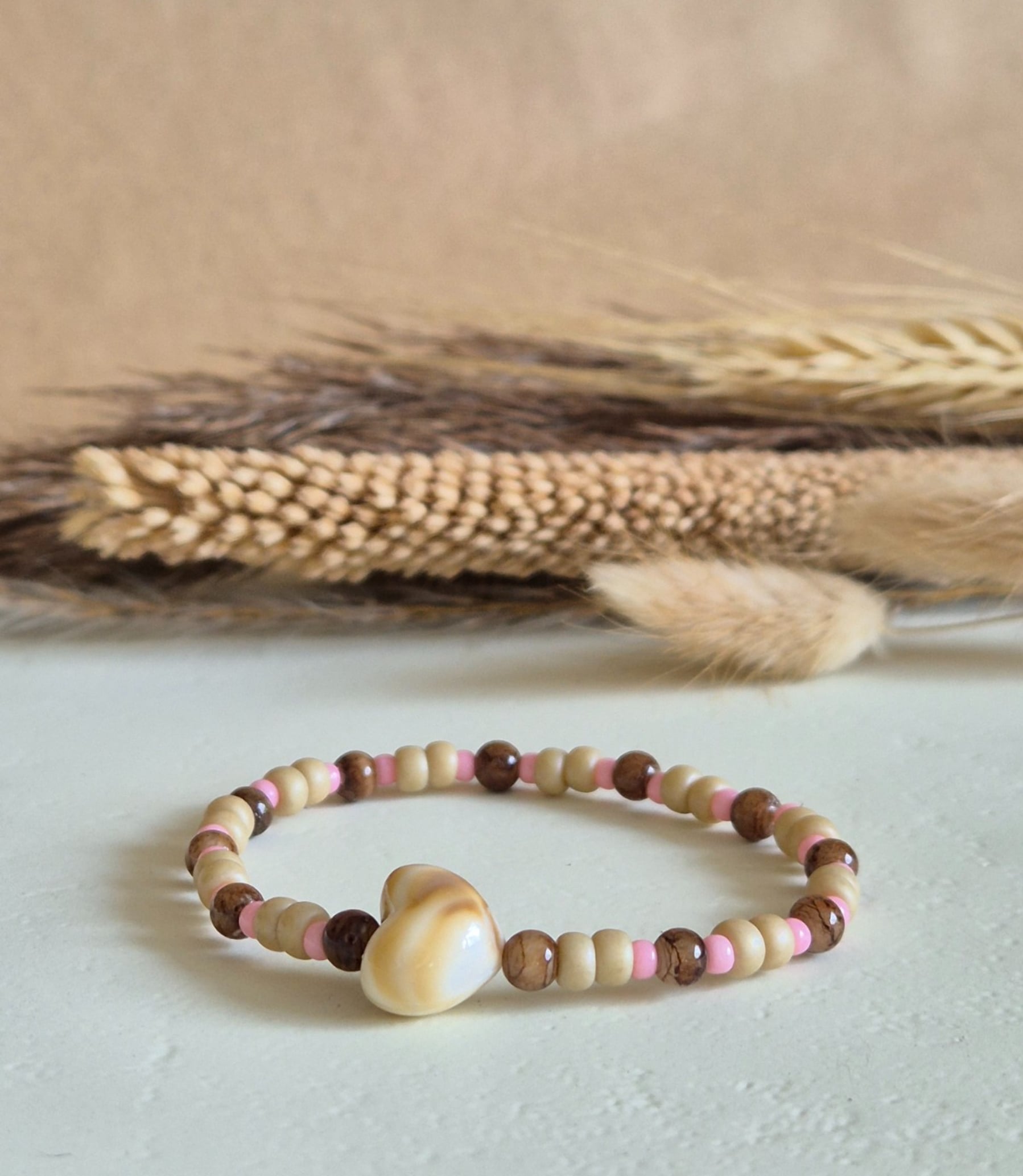 Armband met edelstenen en miyuki kralen | Magnolia - 134596 Armband met edelstenen en miyuki kralen | Magnolia