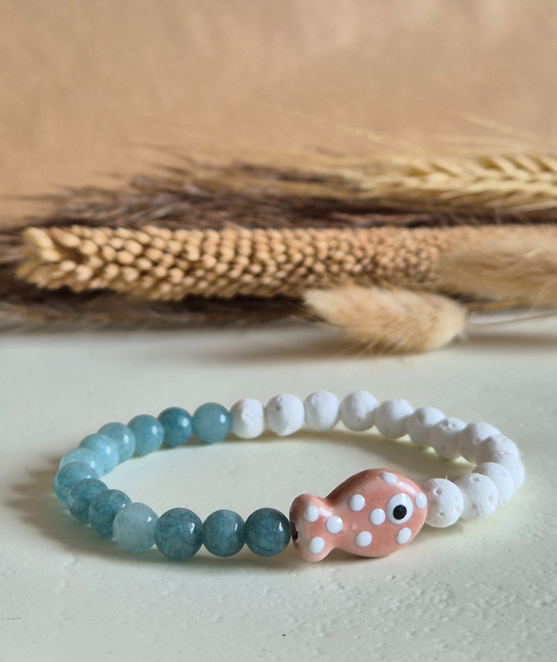 Zomerse vissen armband met edelstenen - 134141 Zomerse vissen armband met edelstenen