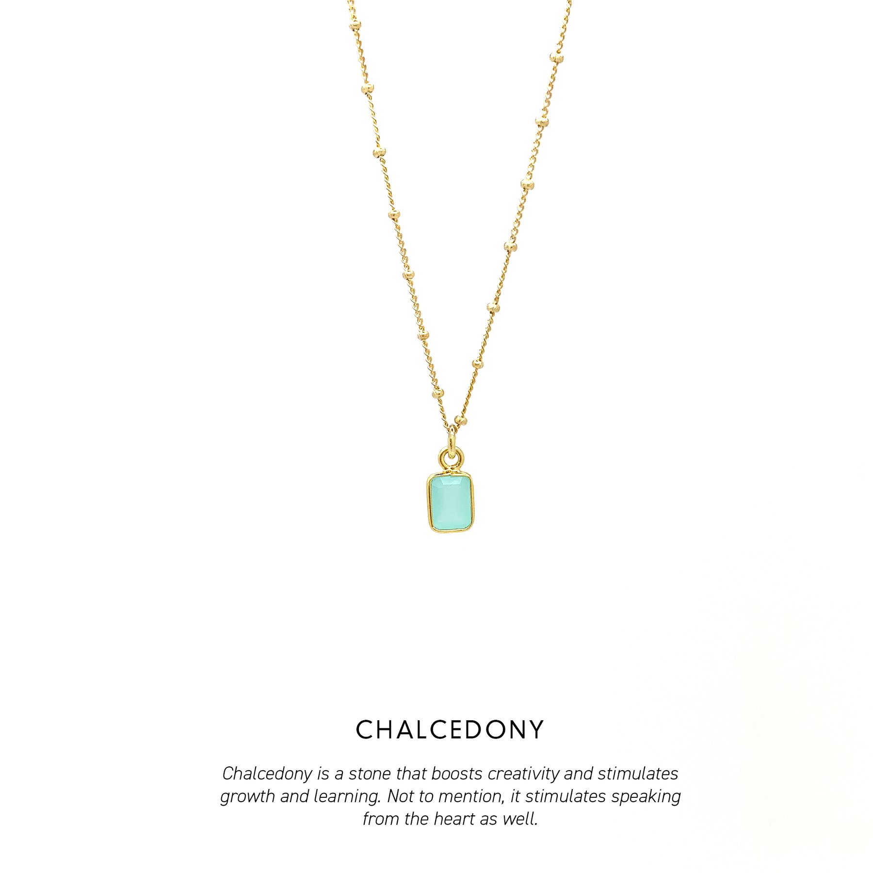 Chalcedony Baguette Necklace Gold - 3678.jpeg Chalcedony Baguette Necklace Gold
