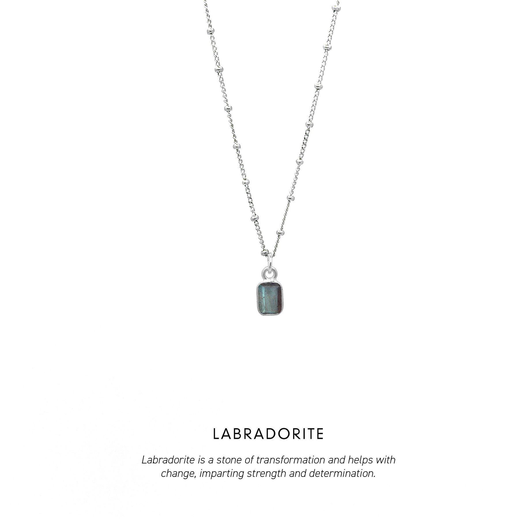 Labradorite Baguette Necklace Silver - 3651.jpeg Labradorite Baguette Necklace Silver