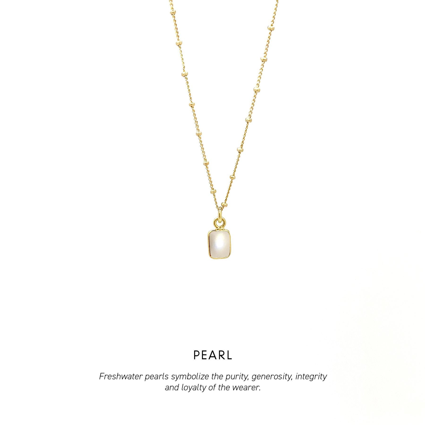 Pearl Baguette Necklace Gold - 3684.jpeg Pearl Baguette Necklace Gold
