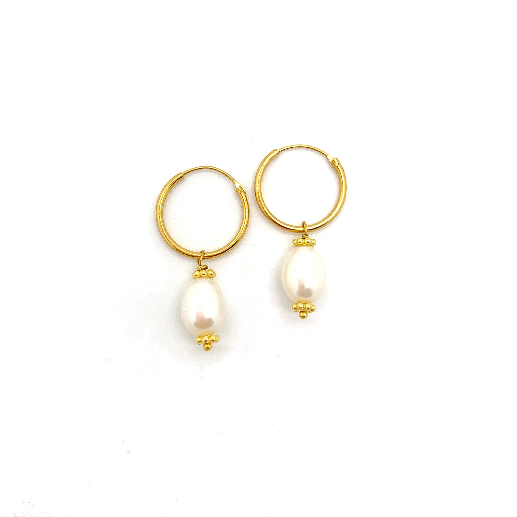 Pearl Hoop Gold