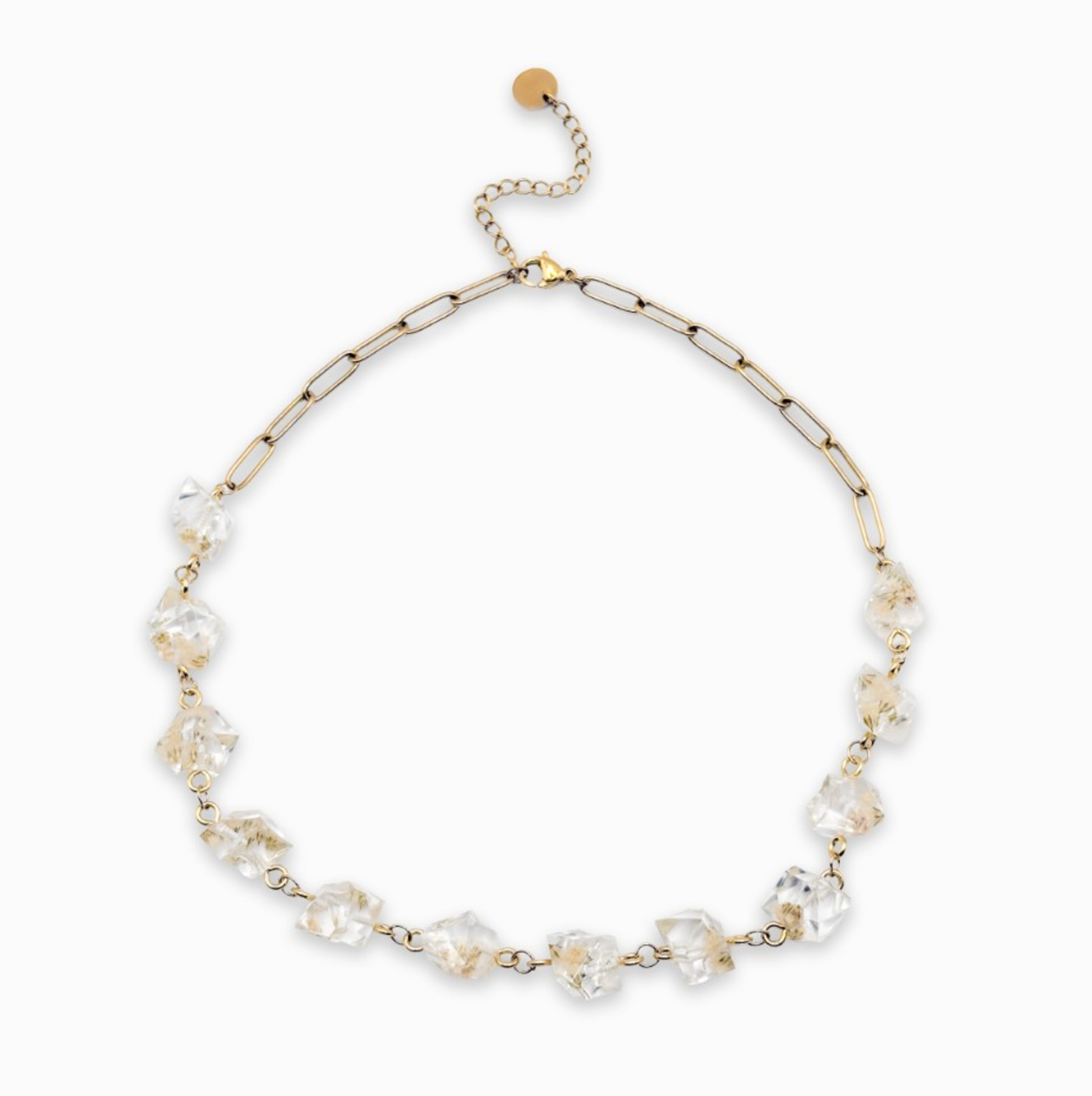 Ketting met Kristalvormen Gevuld met Echt Gipskruid (The Classics) - 132669 Ketting met Kristalvormen Gevuld met Echt Gipskruid (The Classics)