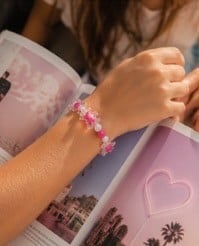 Pink Candy armband handgemaakt - 148252 Pink Candy armband handgemaakt