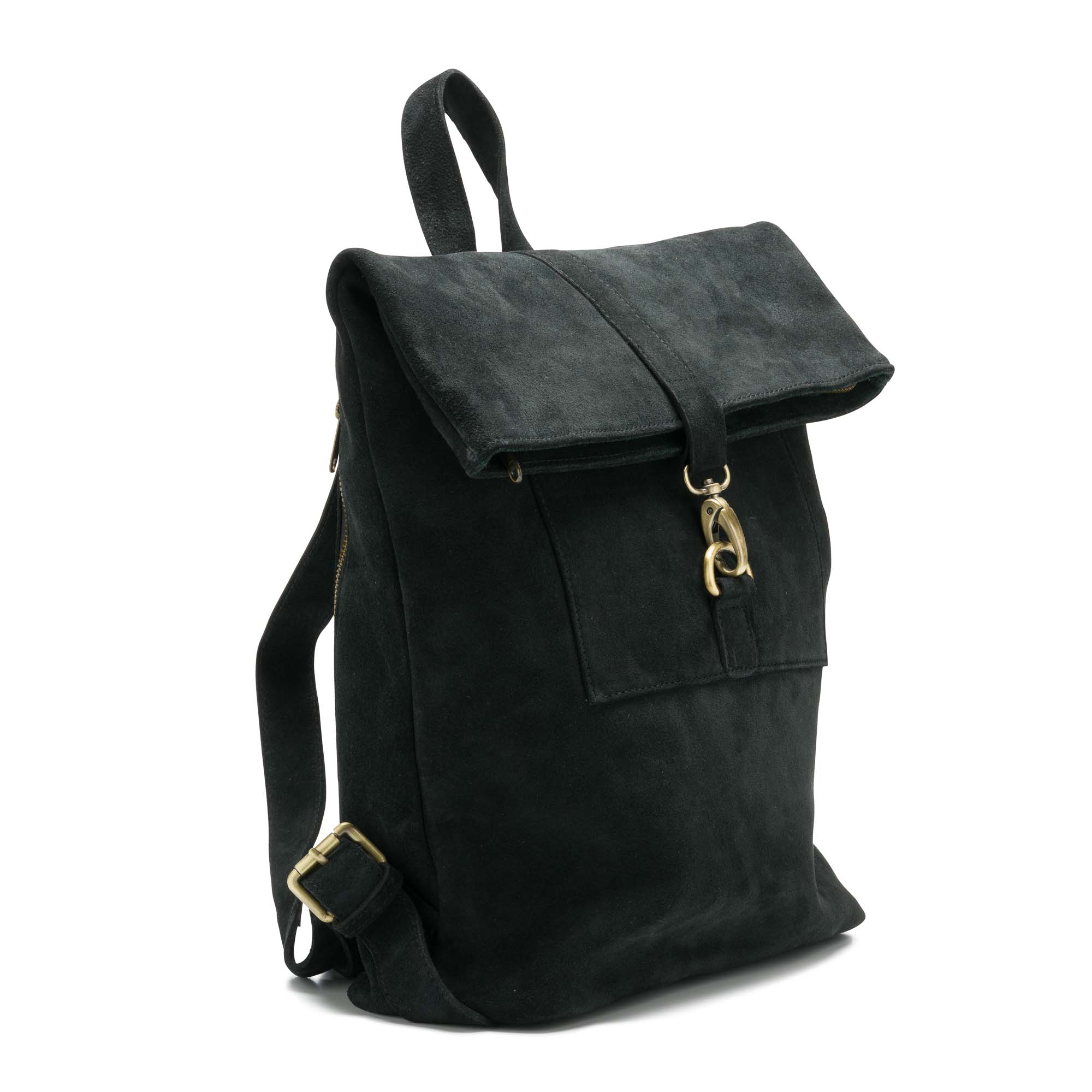 Beocca - Leren rugzak Cleo zwart - 14" laptoptas