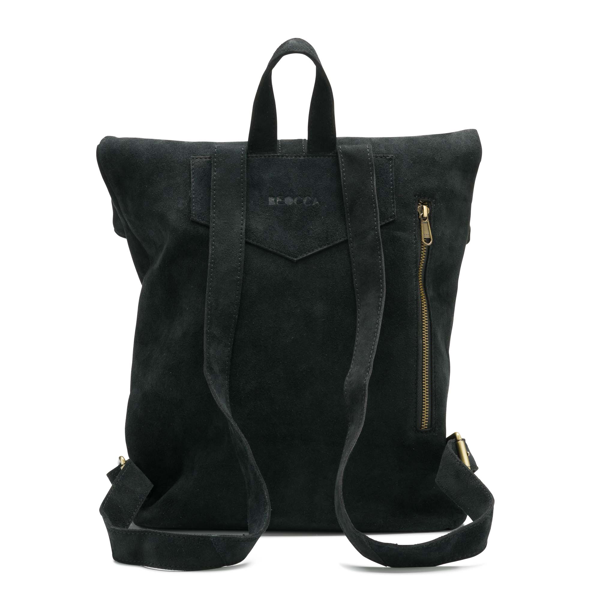 Beocca - Leren rugzak Cleo zwart - 14" laptoptas