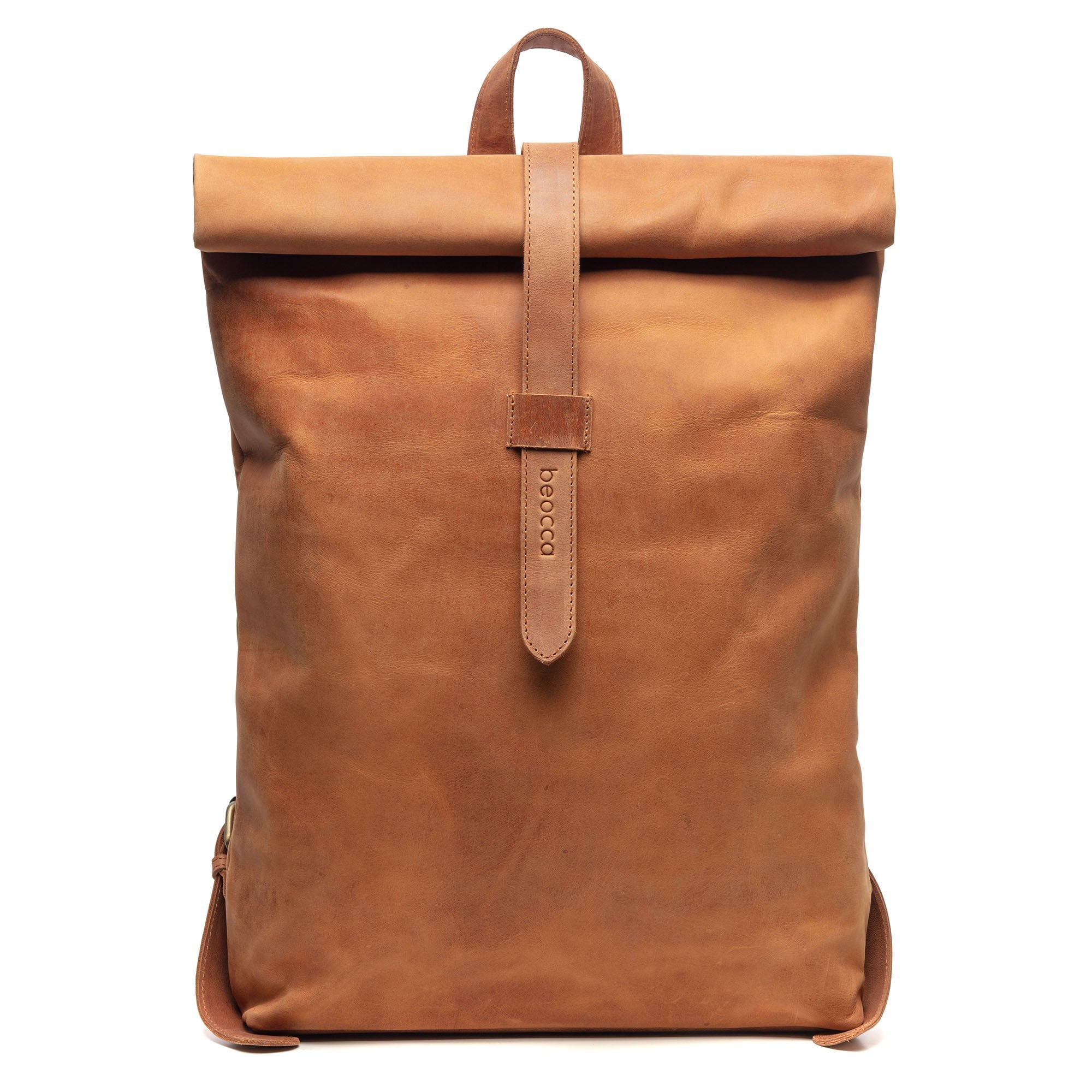 Beocca - Leren rugzak Mavis cognac - 15" laptoptas - 2030.jpeg Beocca - Leren rugzak Mavis cognac - 15" laptoptas