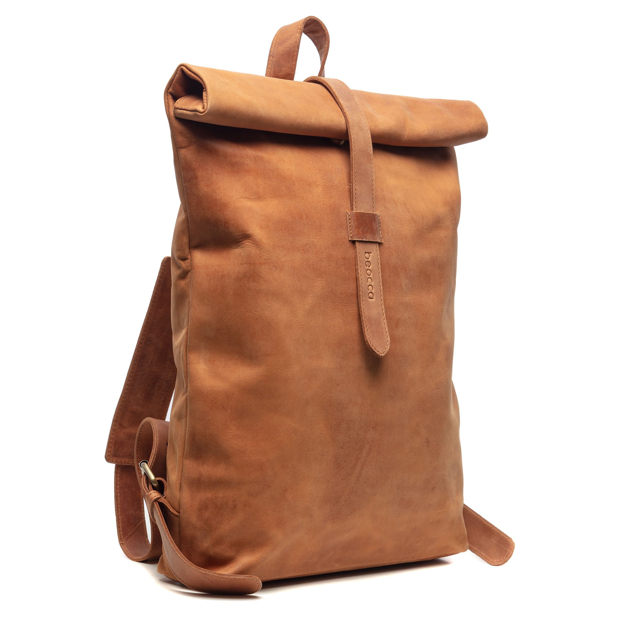 Beocca - Leren rugzak Mavis cognac - 15" laptoptas - 2031.jpeg Beocca - Leren rugzak Mavis cognac - 15" laptoptas