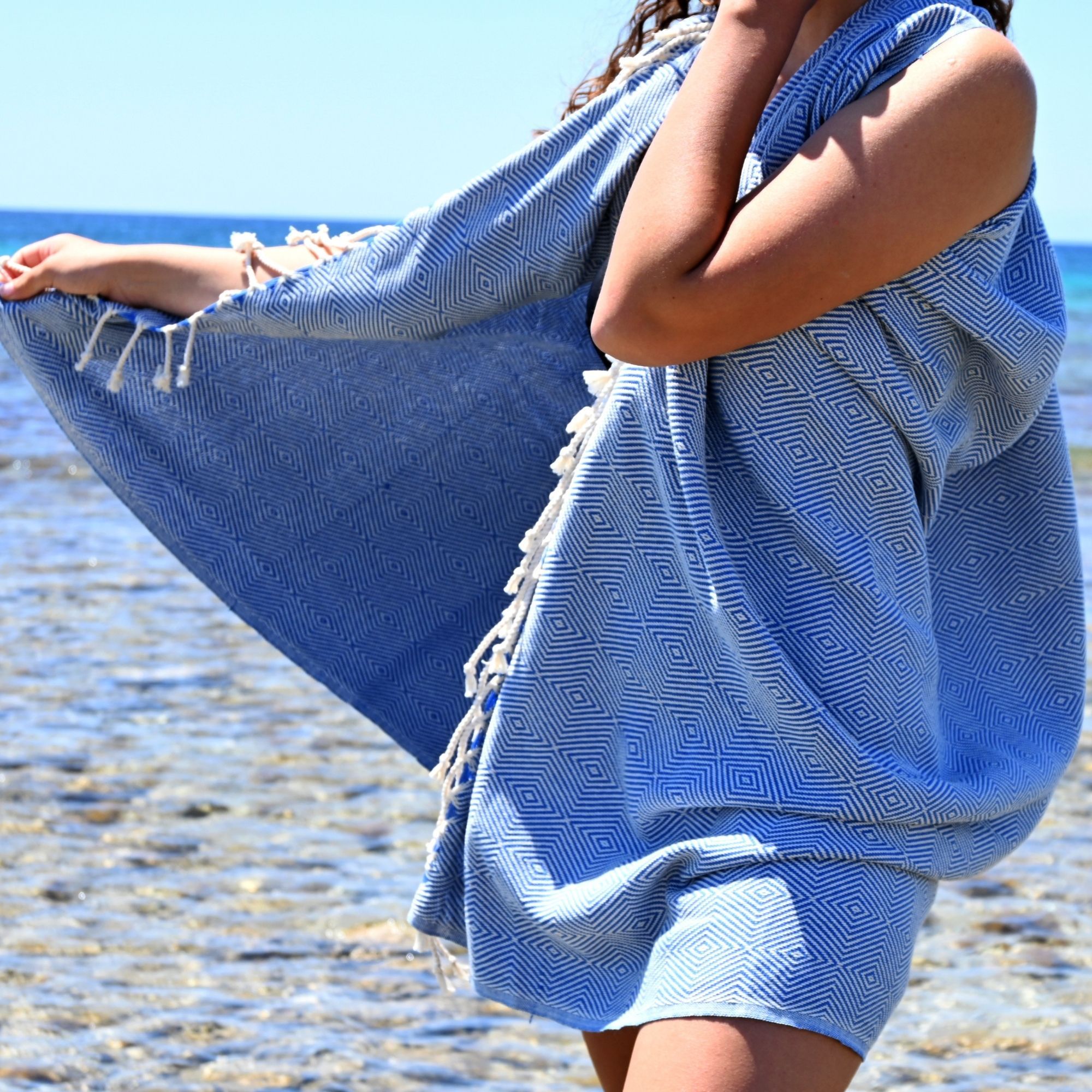 Hamamdoek - lykos - spijkerbroekblauw - 100x180 cm - 8671 Hamamdoek - lykos - spijkerbroekblauw - 100x180 cm