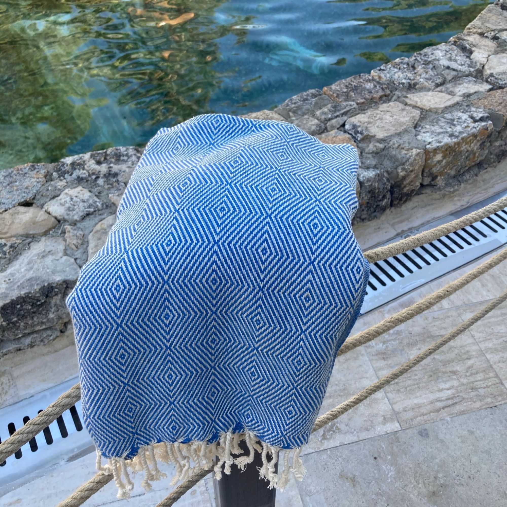 Hamamdoek - lykos - spijkerbroekblauw - 100x180 cm - 8674 Hamamdoek - lykos - spijkerbroekblauw - 100x180 cm