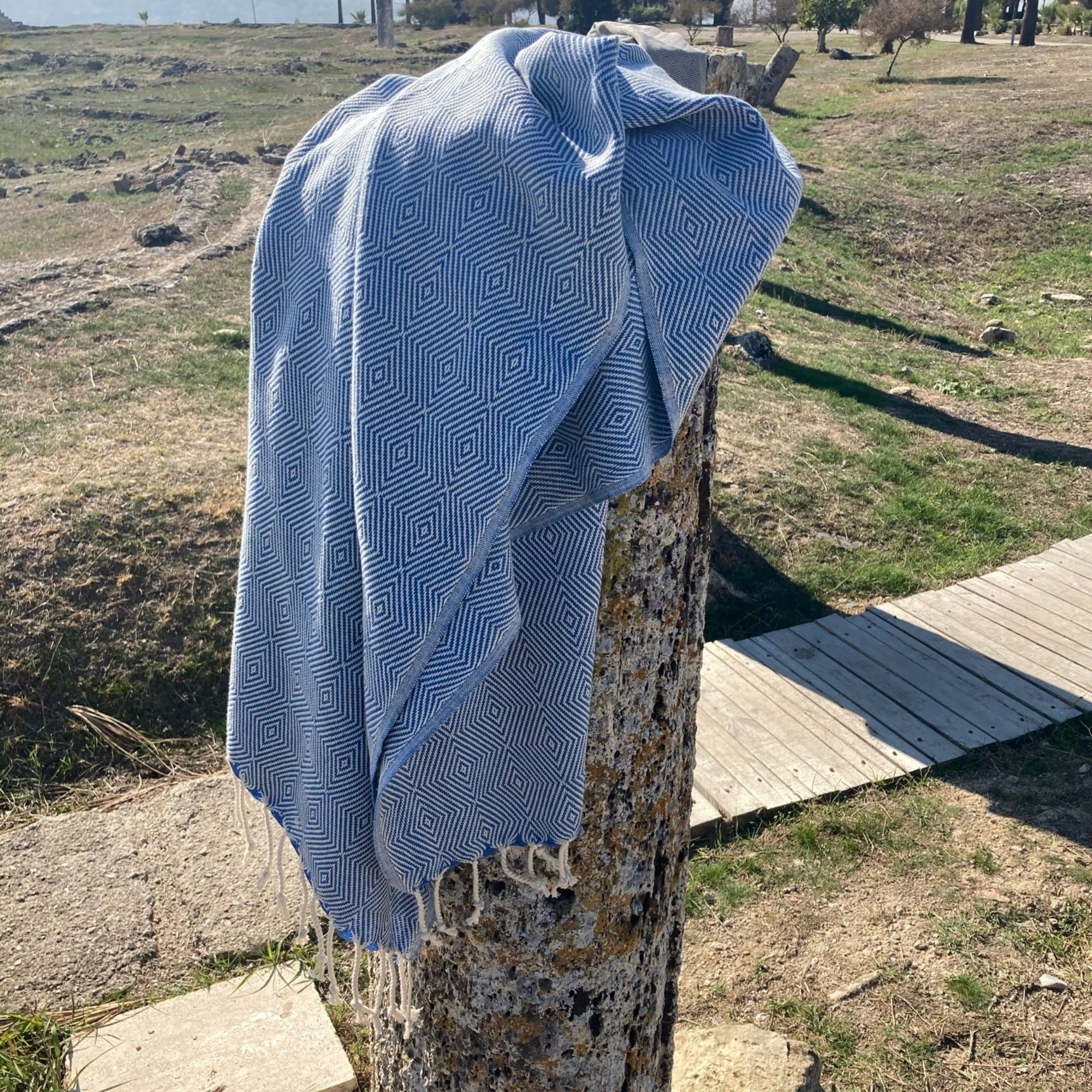 Hamamdoek - lykos - spijkerbroekblauw - 100x180 cm - 8675 Hamamdoek - lykos - spijkerbroekblauw - 100x180 cm