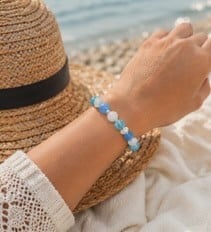 Aqua Glow handgemaakte armband
