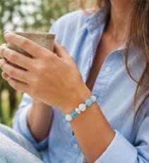 Aqua Glow handgemaakte armband - 148219 Aqua Glow handgemaakte armband