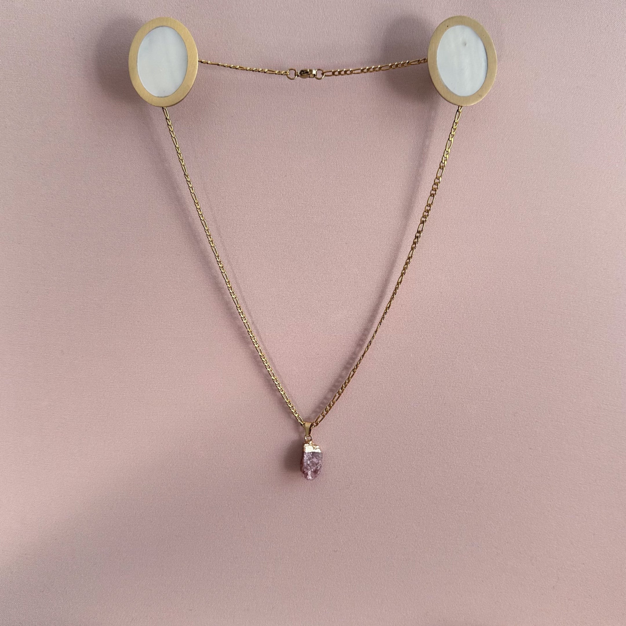 Ketting met edelsteen Aardbeienkwarts - 29229 Ketting met edelsteen Aardbeienkwarts