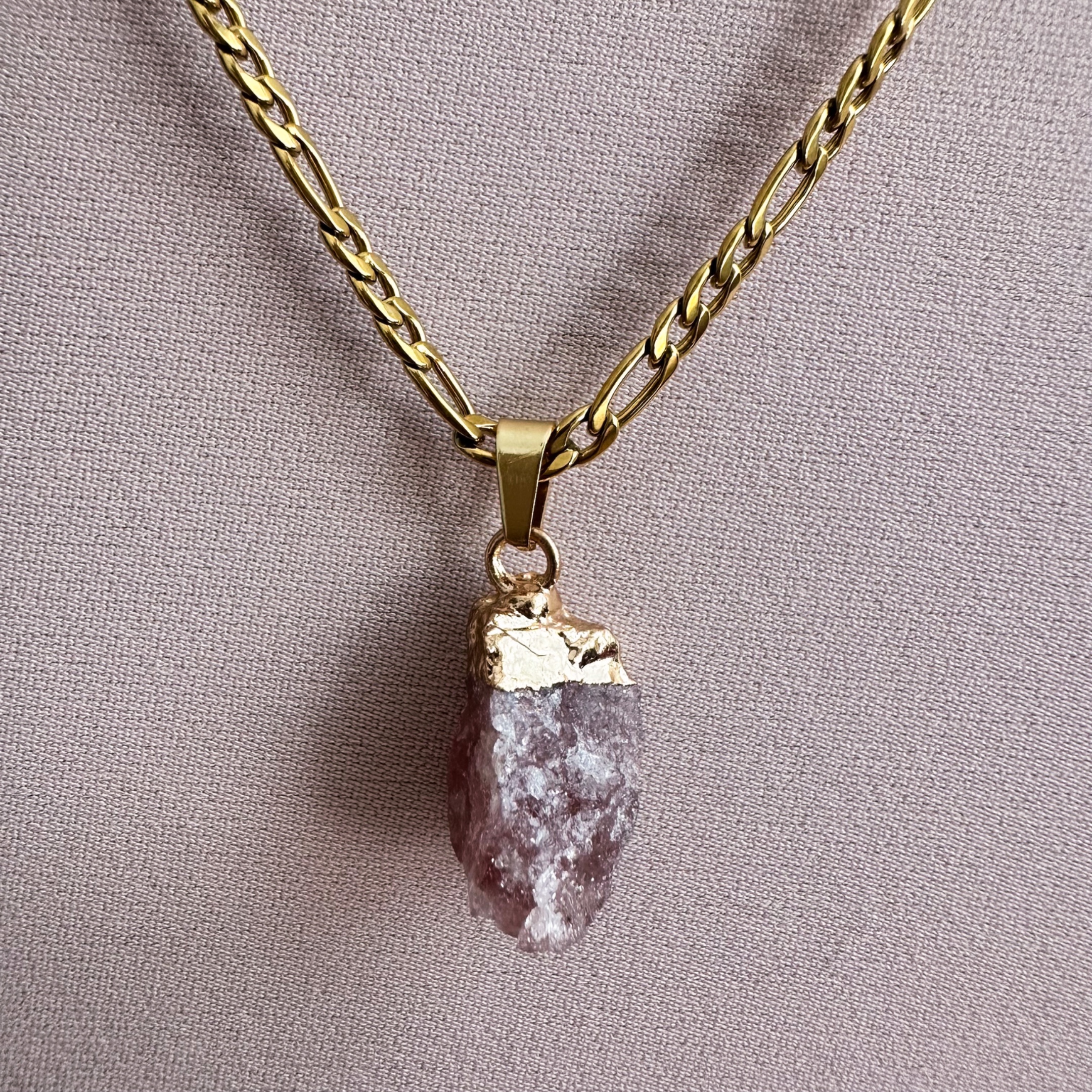 Ketting met edelsteen Aardbeienkwarts - 29231 Ketting met edelsteen Aardbeienkwarts