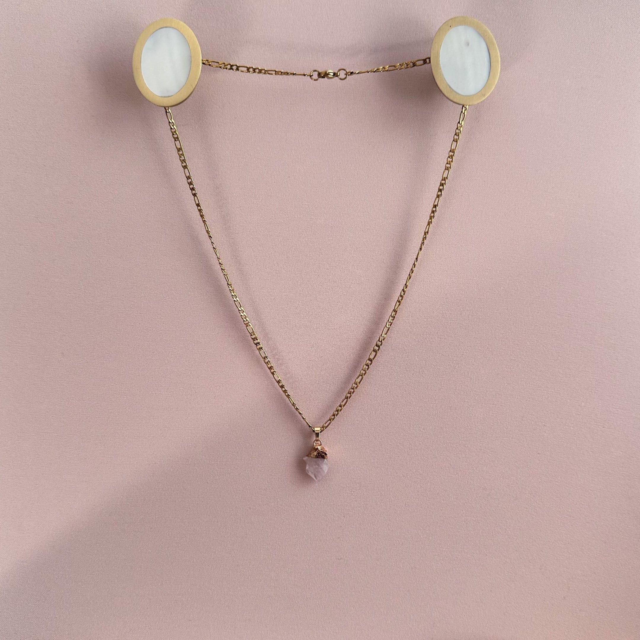 Ketting met edelsteen Rozenkwarts - 29233 Ketting met edelsteen Rozenkwarts